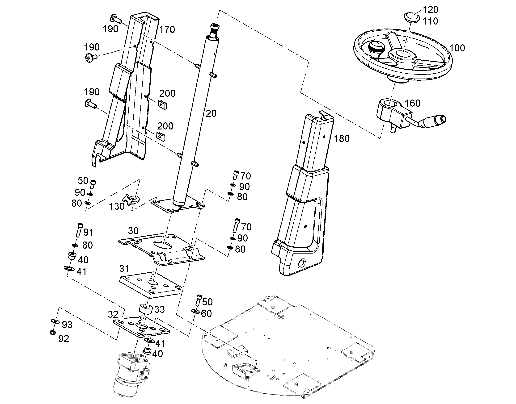 КОЛОНКА РУЛЕВАЯ 12222588 LIEBHERR