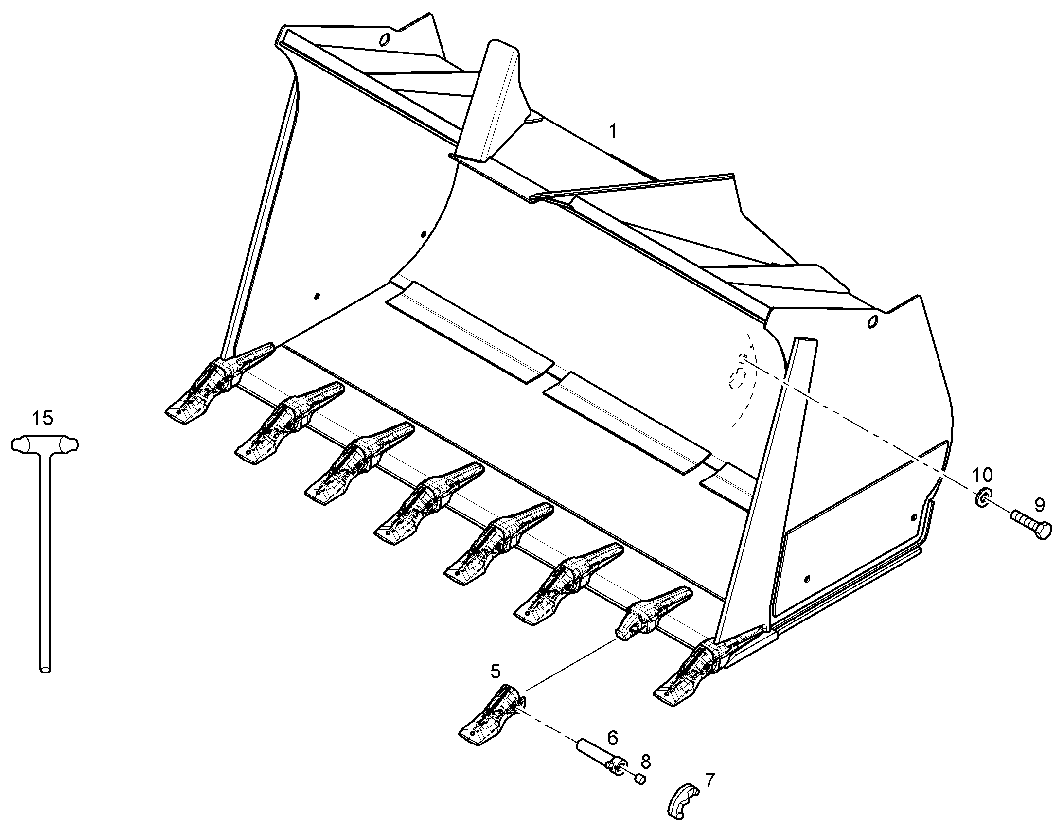 КОВШ HD 2700mm 3,20m³ 12581245 LIEBHERR