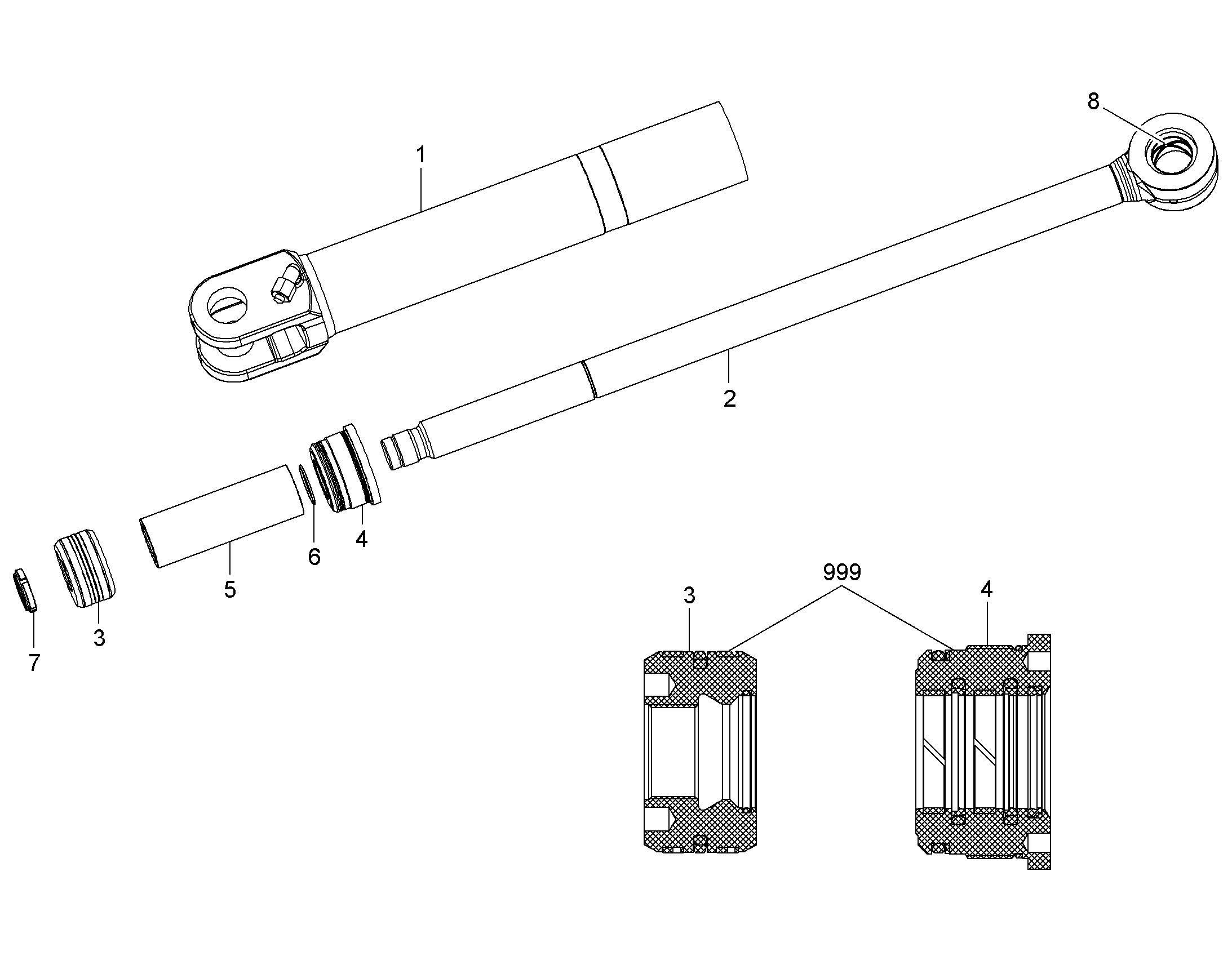 ТРУБКА ЦИЛИНДРА 12233885 LIEBHERR
