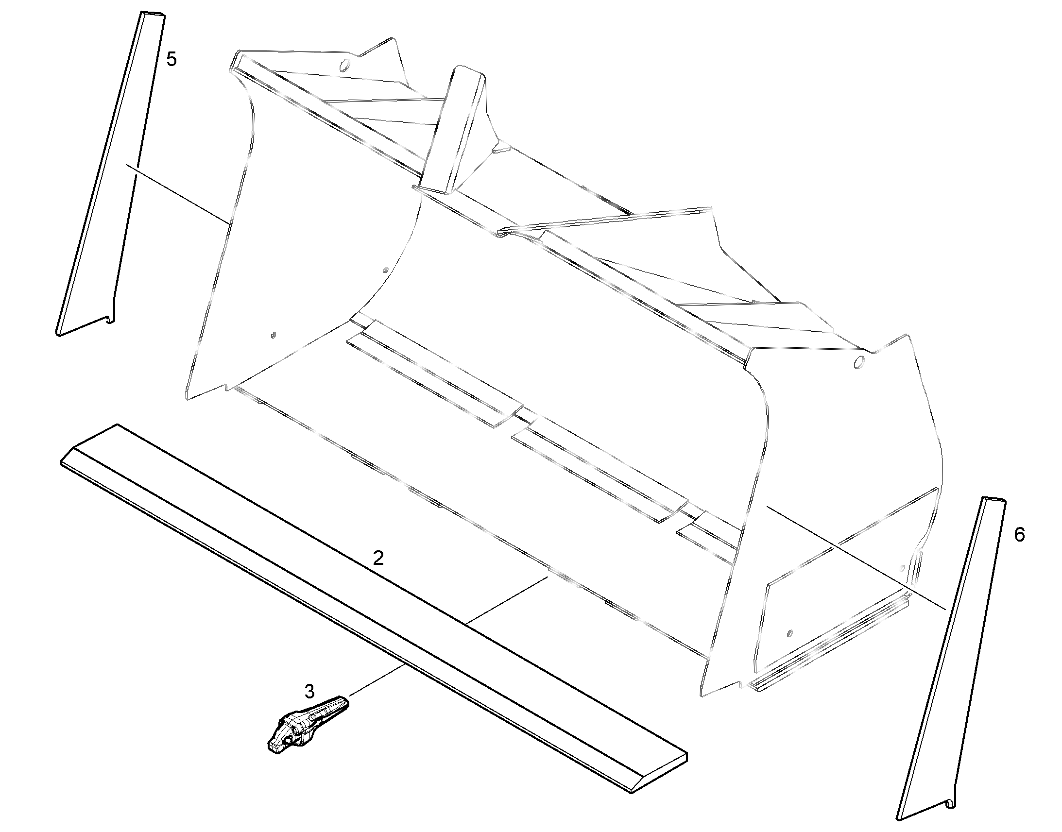 РЕЖУЩАЯ КРОМКА СЛЕВА 25X326X1358 12454673 LIEBHERR