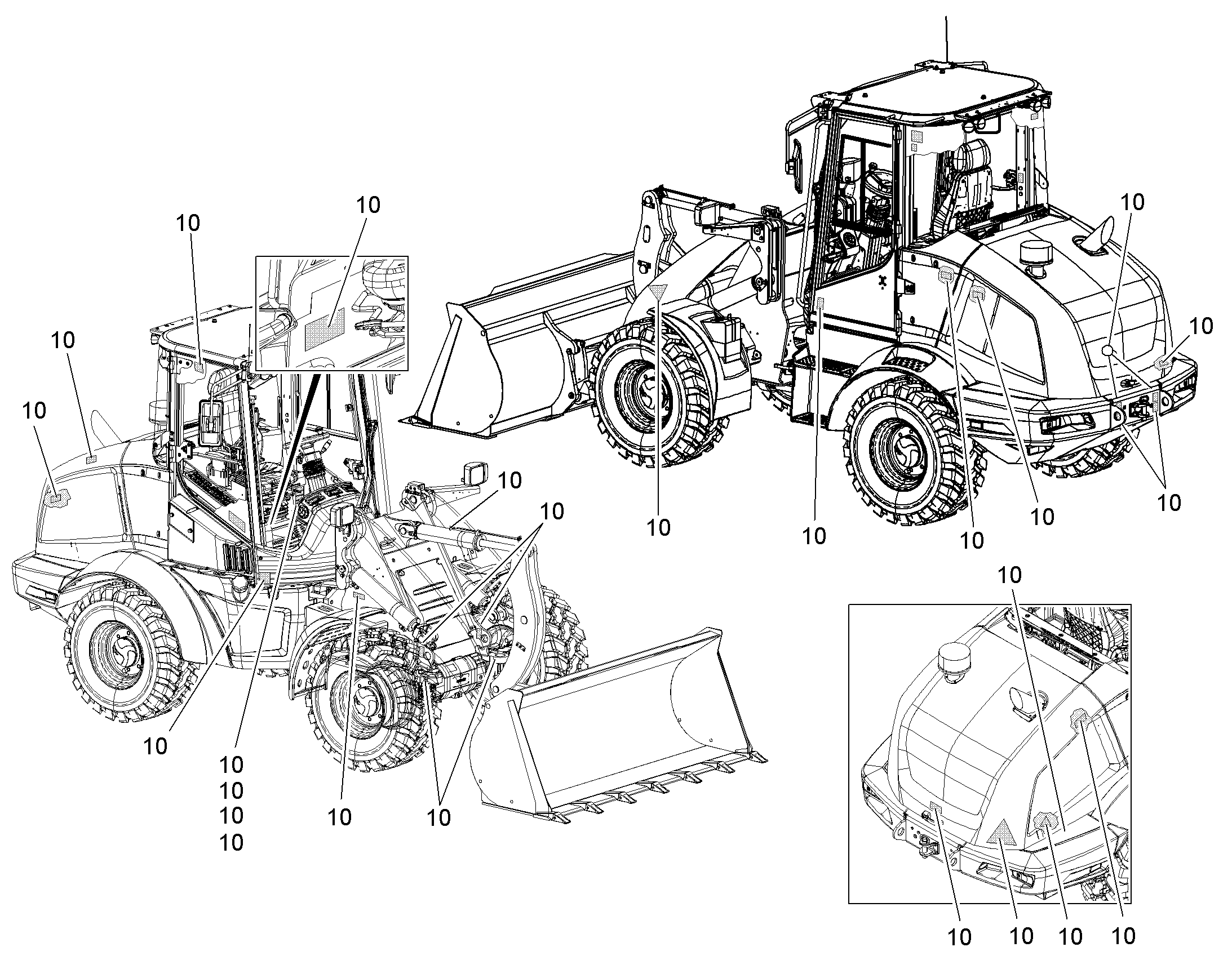РАСПОЛОЖЕНИЕ ТАБЛИЧЕК 12594356 LIEBHERR