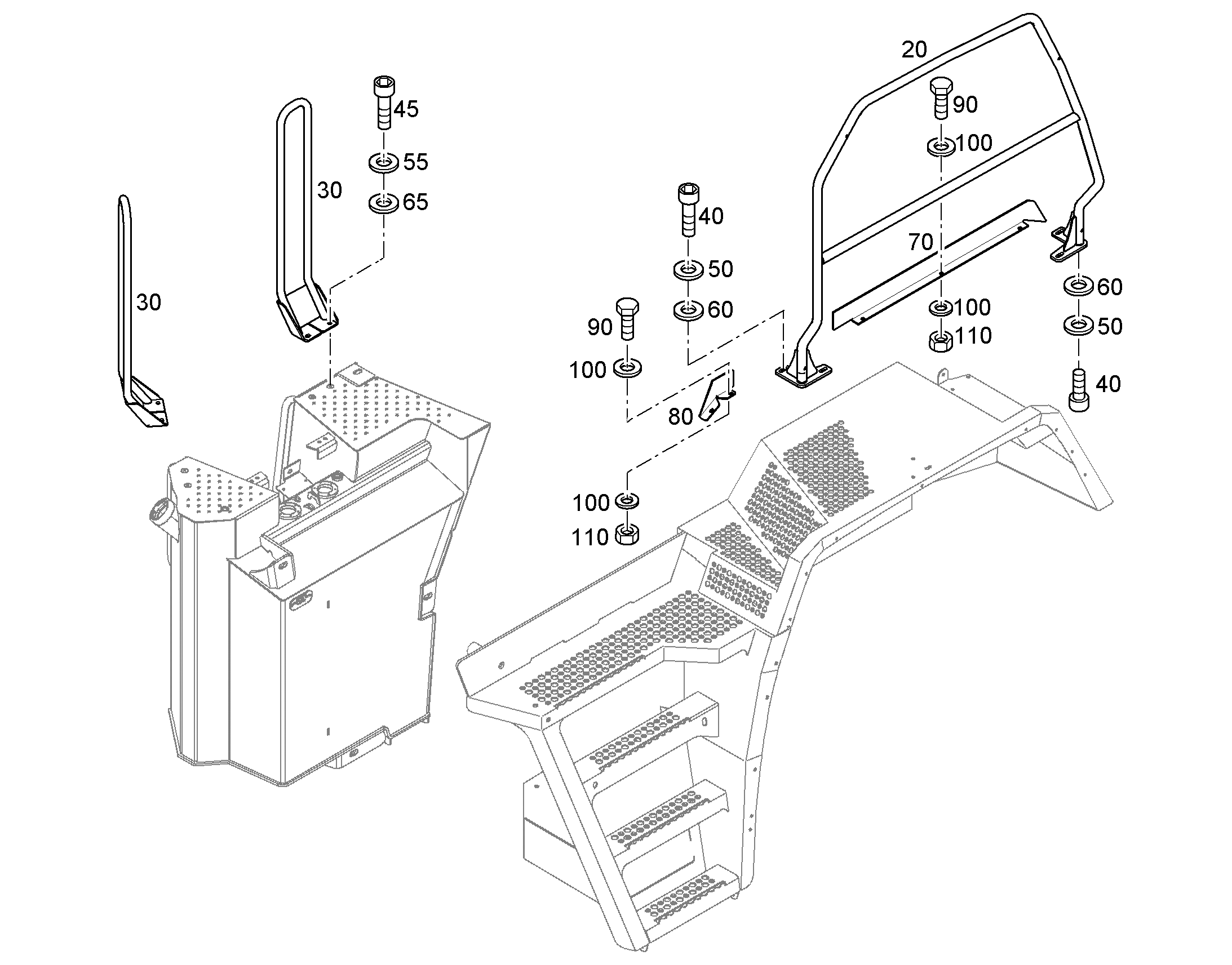 ПОРУЧНИ НА ПРОХОДЕ 12415194 LIEBHERR