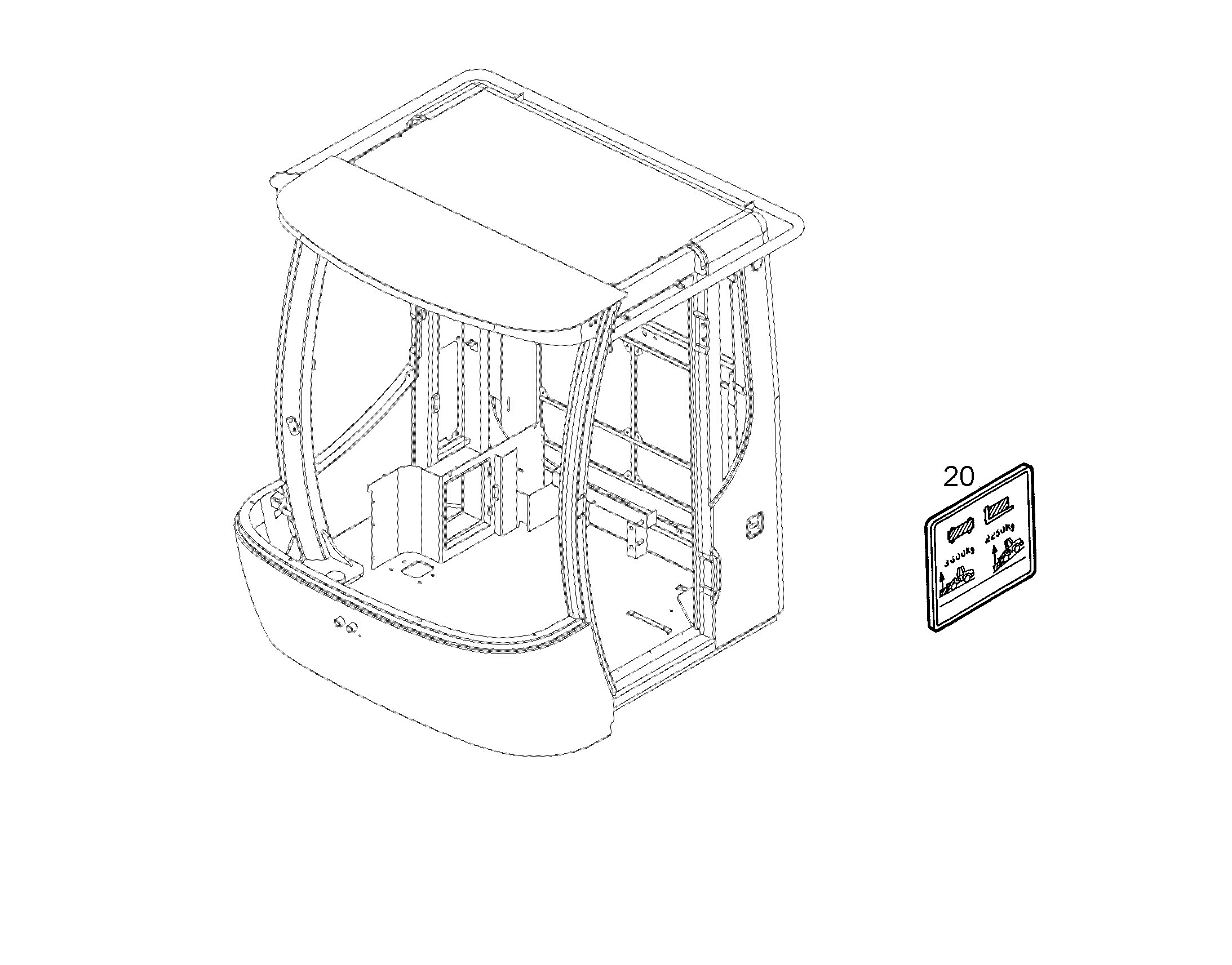 ТАБЛИЦА ГРУЗОПОДЪЕМНОСТИ 140mmX85mm 12833348 LIEBHERR