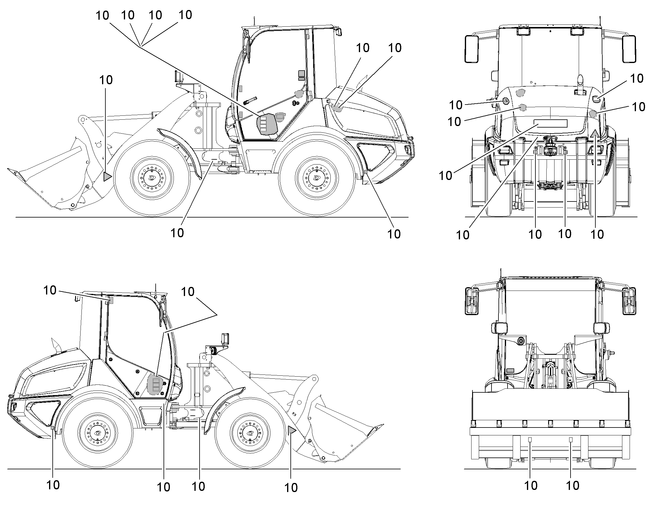 РАСПОЛОЖЕНИЕ ТАБЛИЧЕК 12481929 LIEBHERR