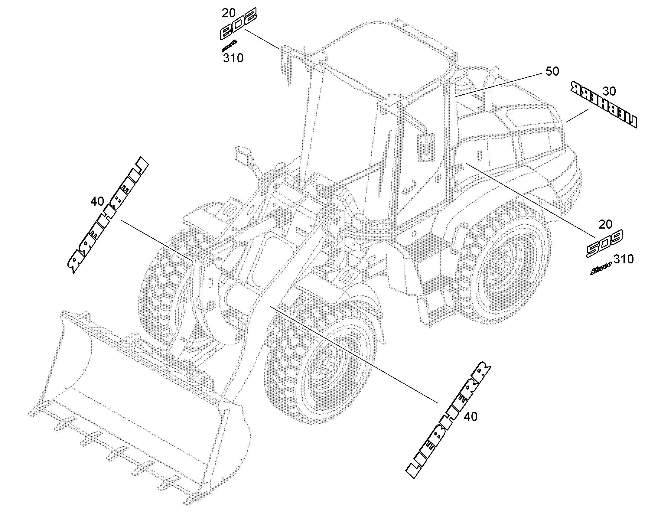 ТАБЛИЧКА 509 12558972 LIEBHERR