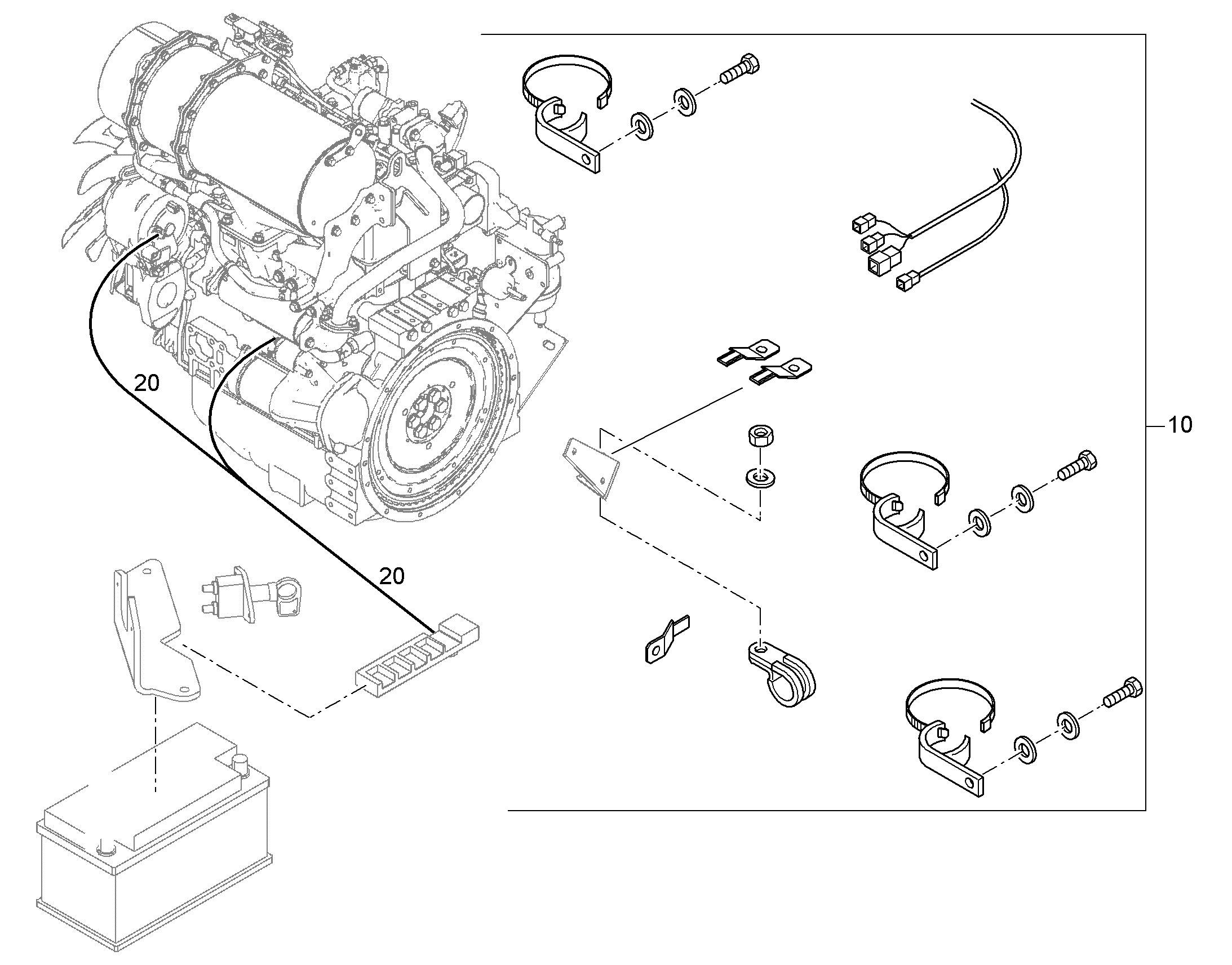 ЭЛЕКТРИЧЕСКИЕ ЧАСТИ ДВИГАТЕЛЯ 12828726 LIEBHERR