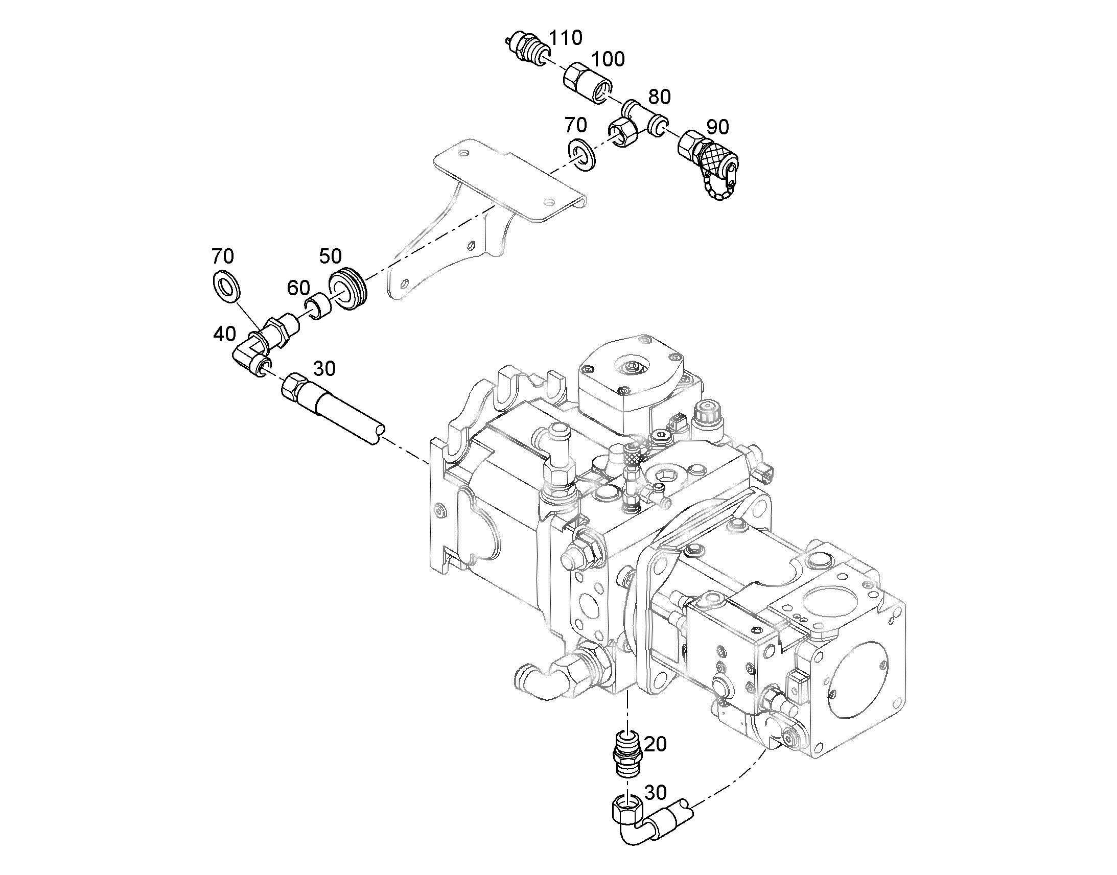 ШЛАНГ 6X800 10800813 LIEBHERR