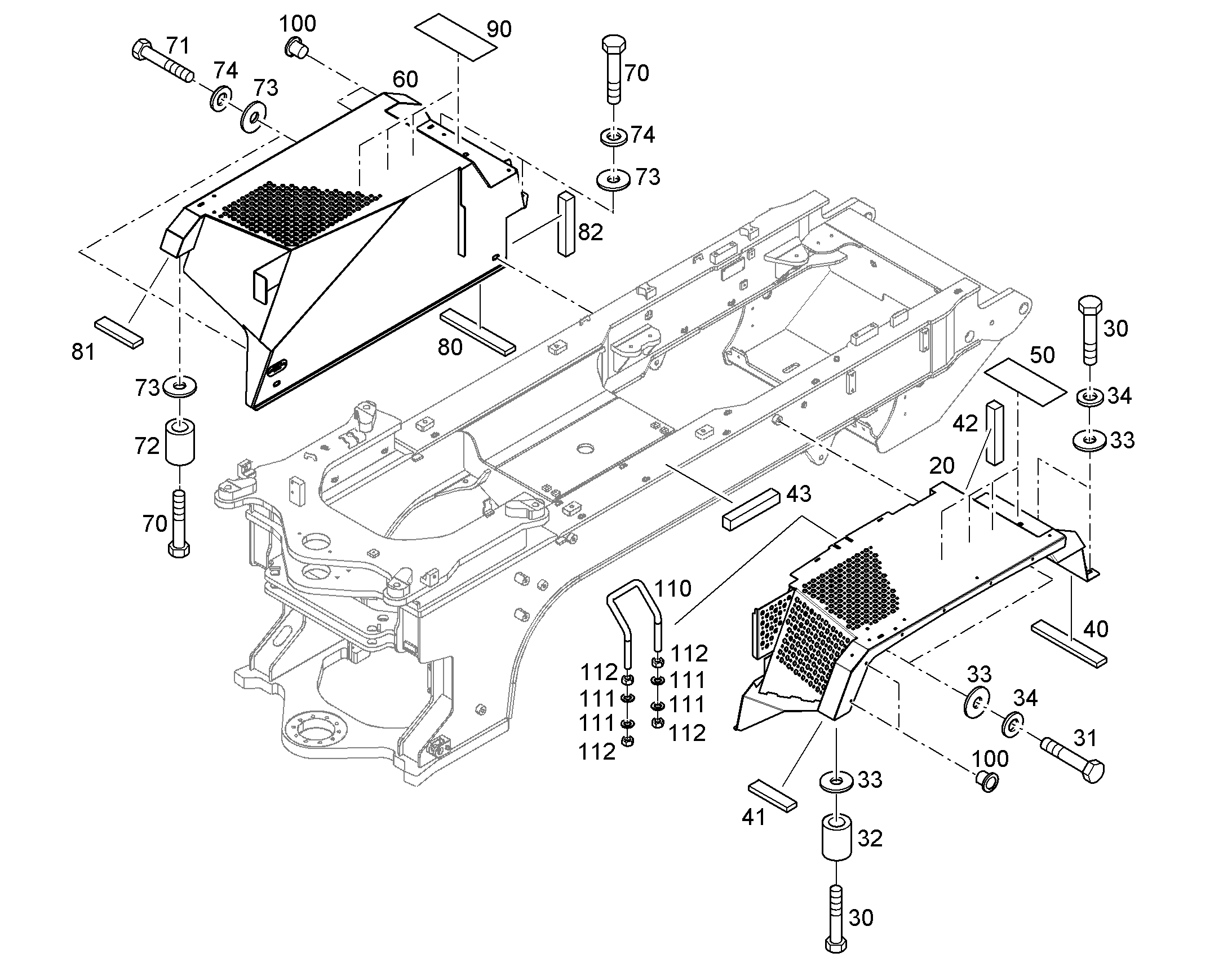 ЛЕВАЯ КОЛЕСНАЯ НИША 12558095 LIEBHERR