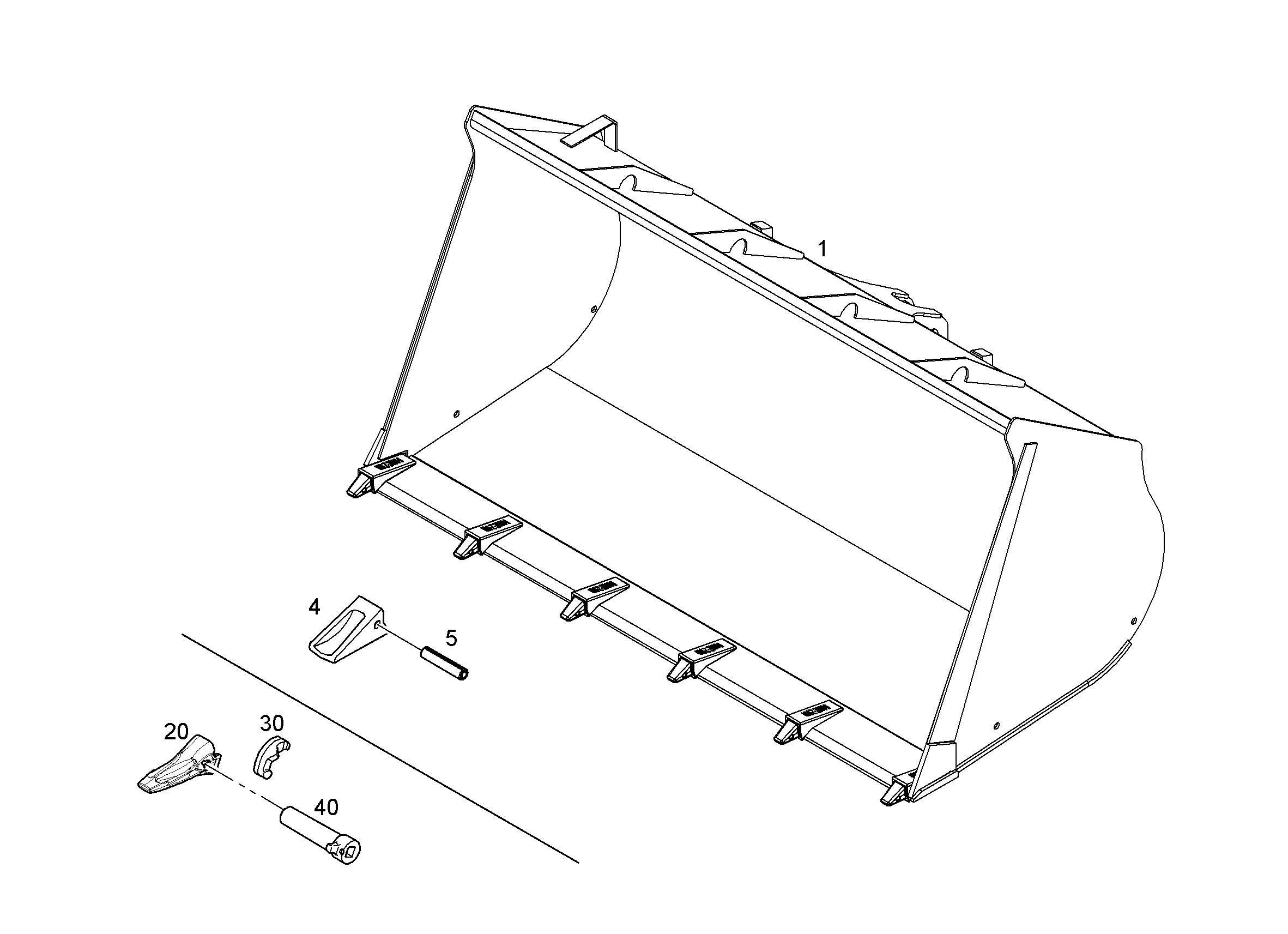 КОВШ 2500mm 2,8m³ 9608932 LIEBHERR