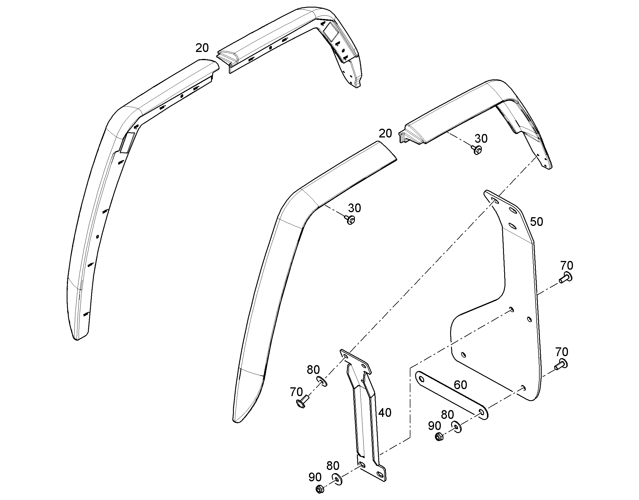 РАСШИРИТЕЛЬ ДЛЯ КОЛЕСНОЙ НИШИ 12587149 LIEBHERR