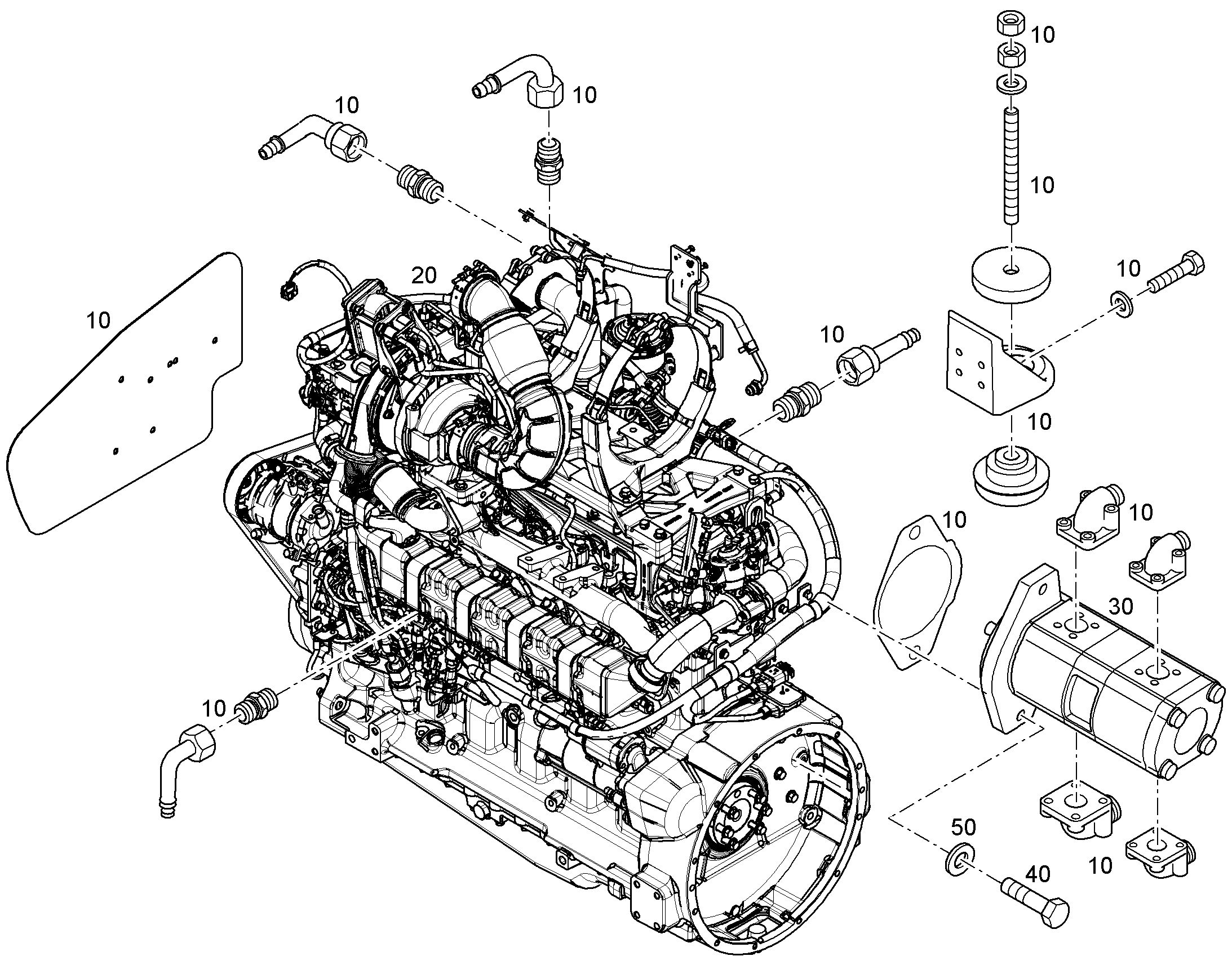 ЧАСТИ ДВИГАТЕЛЬ 12811595 LIEBHERR