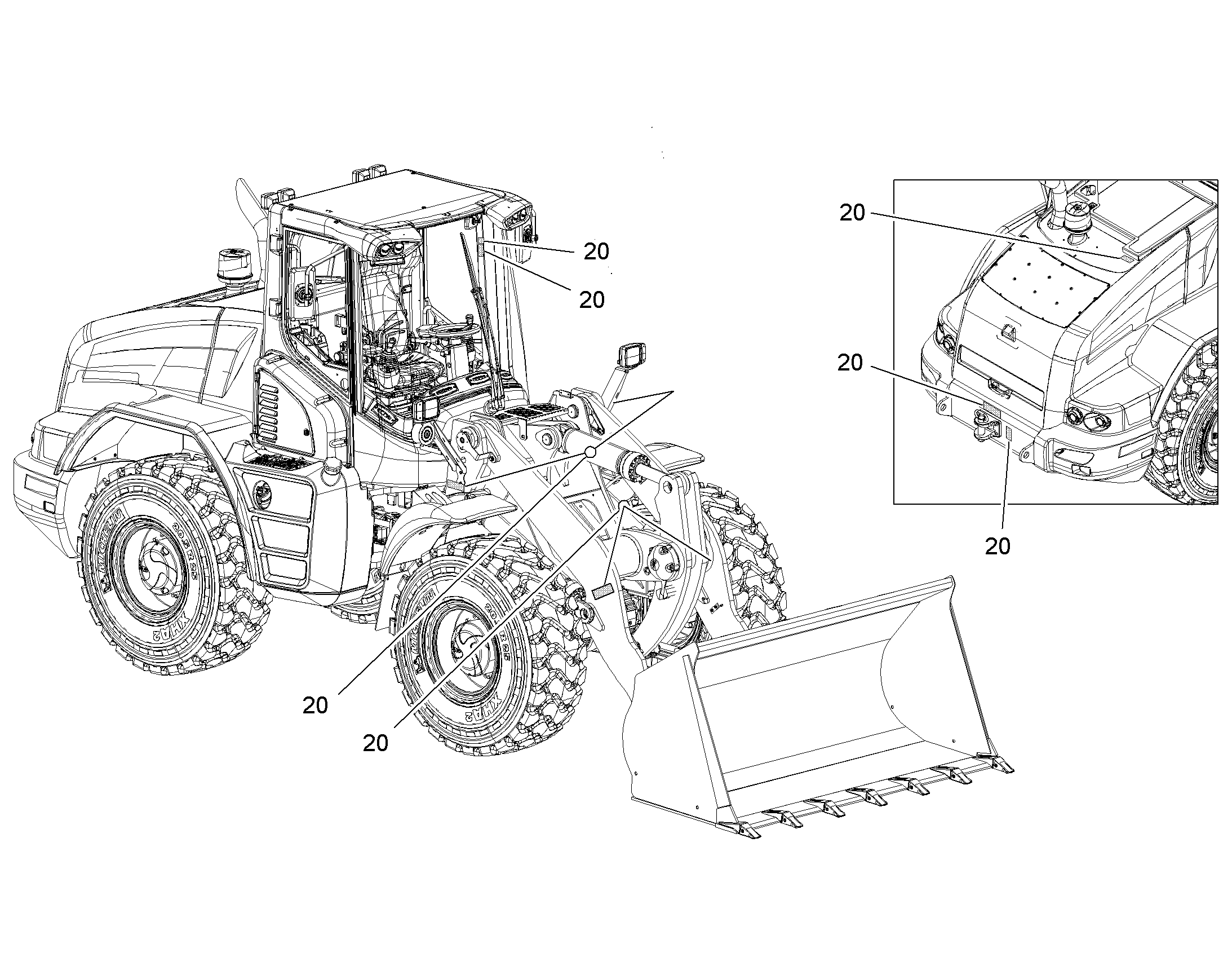 РАСПОЛОЖЕНИЕ ТАБЛИЧЕК 12923444 LIEBHERR