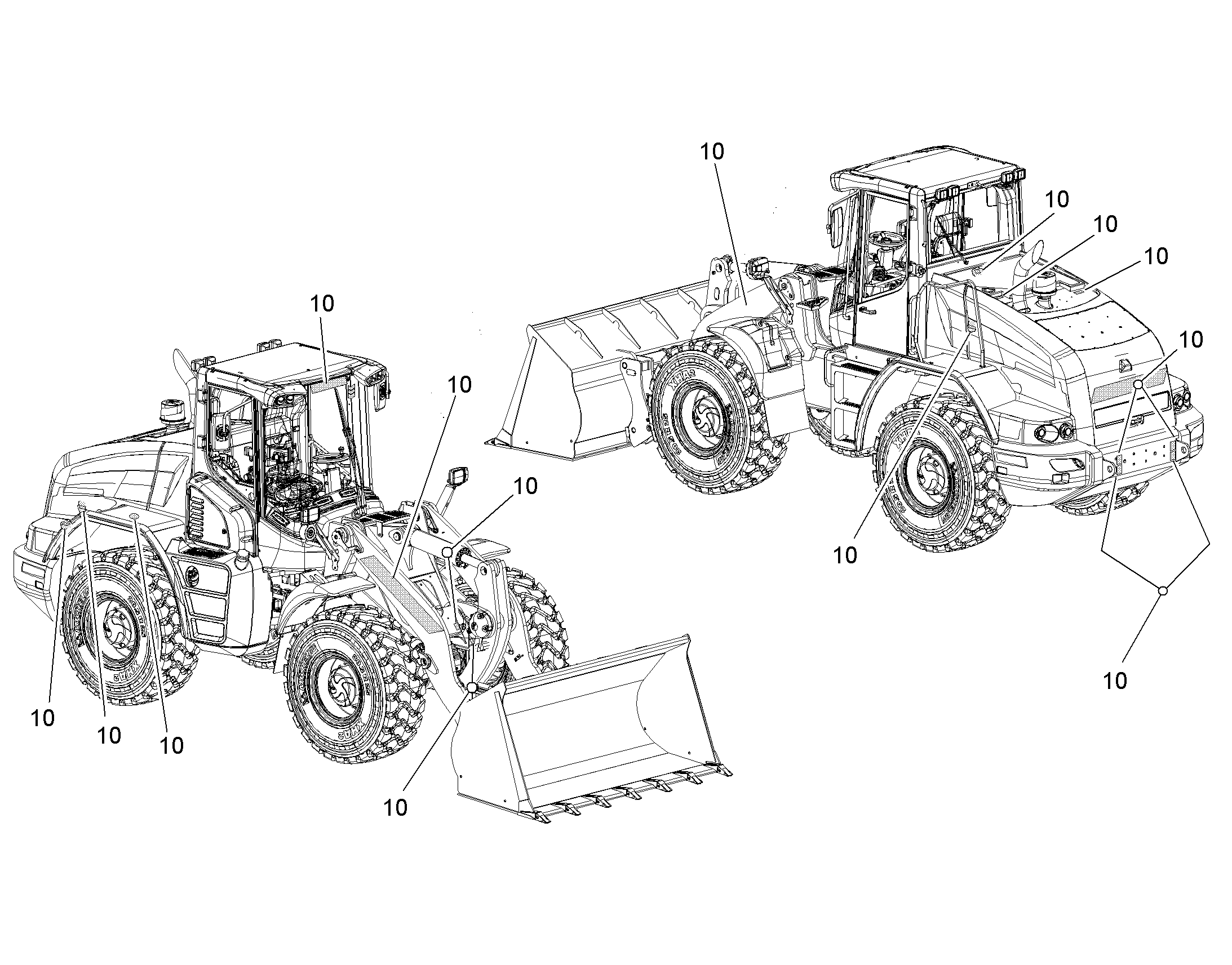 РАСПОЛОЖЕНИЕ ТАБЛИЧЕК 12924095 LIEBHERR
