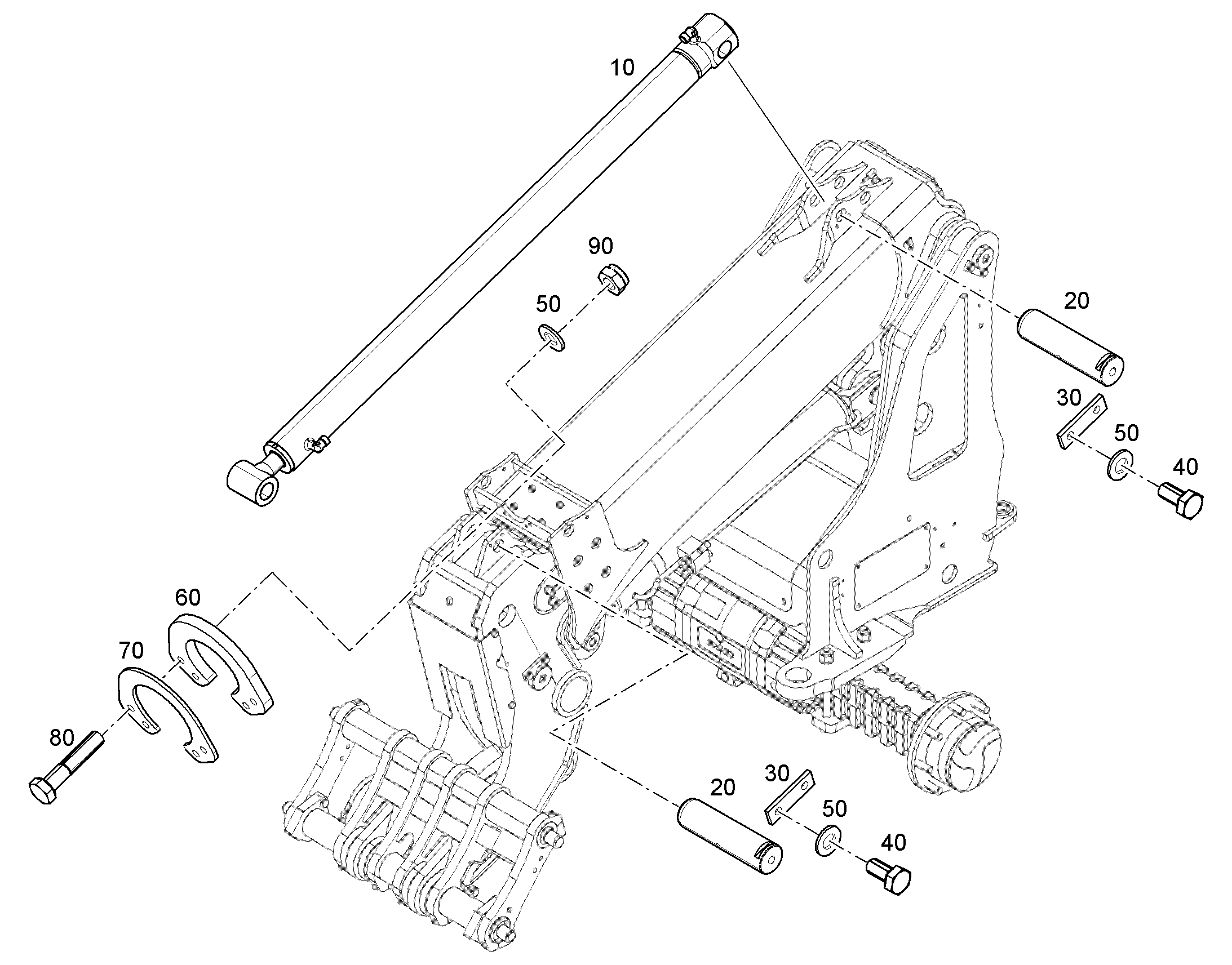 ЦИЛИНДР ТЕЛЕСКОПИЧЕСКИЙ 12250731 LIEBHERR