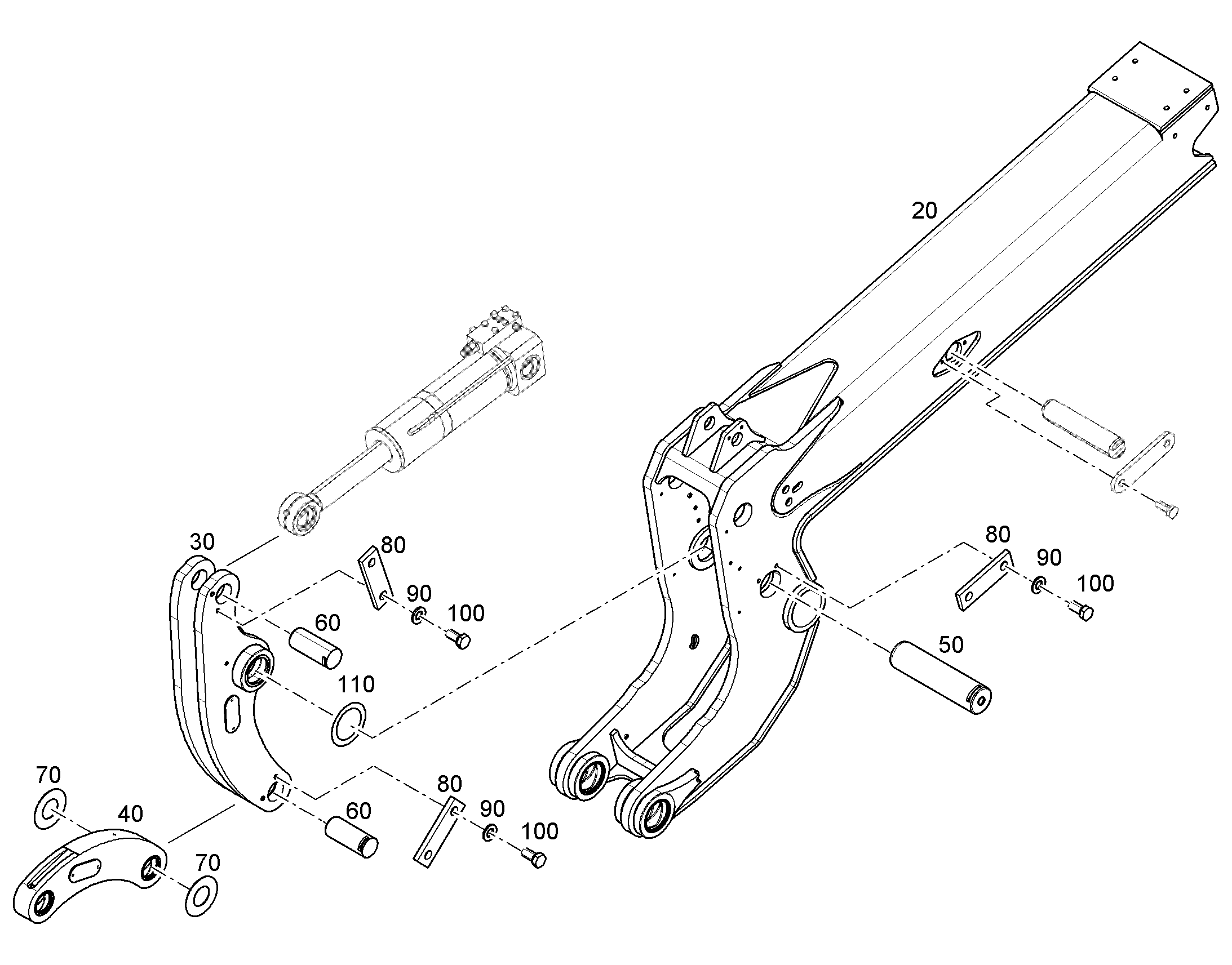 EXTENSION STROKE 13487990 LIEBHERR