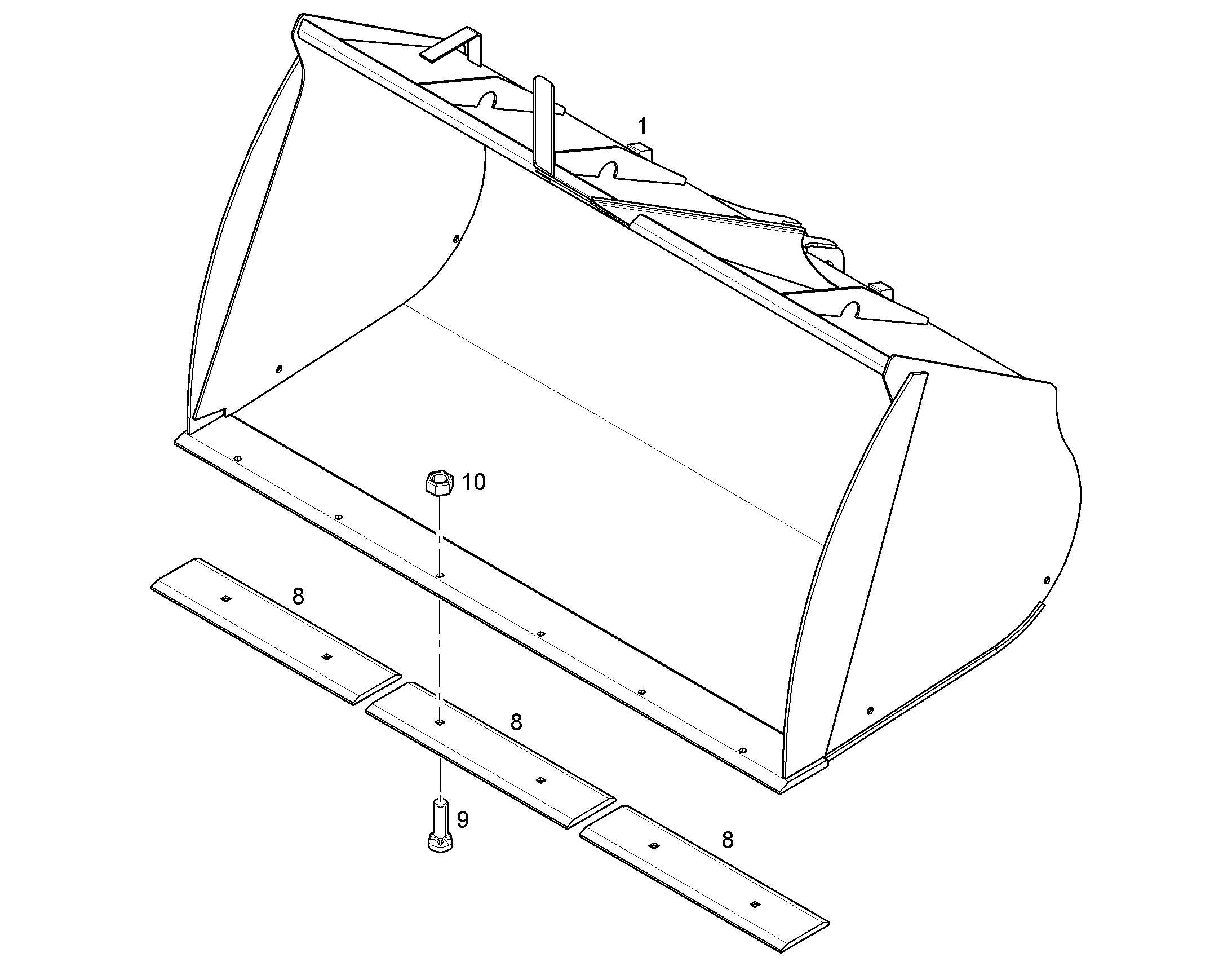 КОВШ 2500mm 2,8m³ 12453252 LIEBHERR