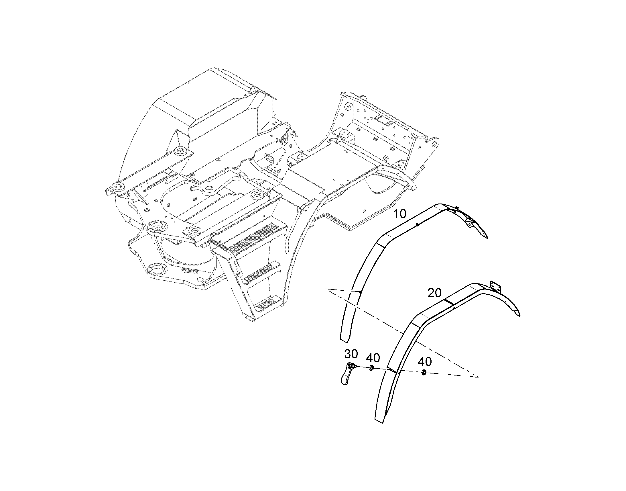 РАСШИРИТЕЛЬ ДЛЯ КОЛЕСНОЙ НИШИ 12900196 LIEBHERR
