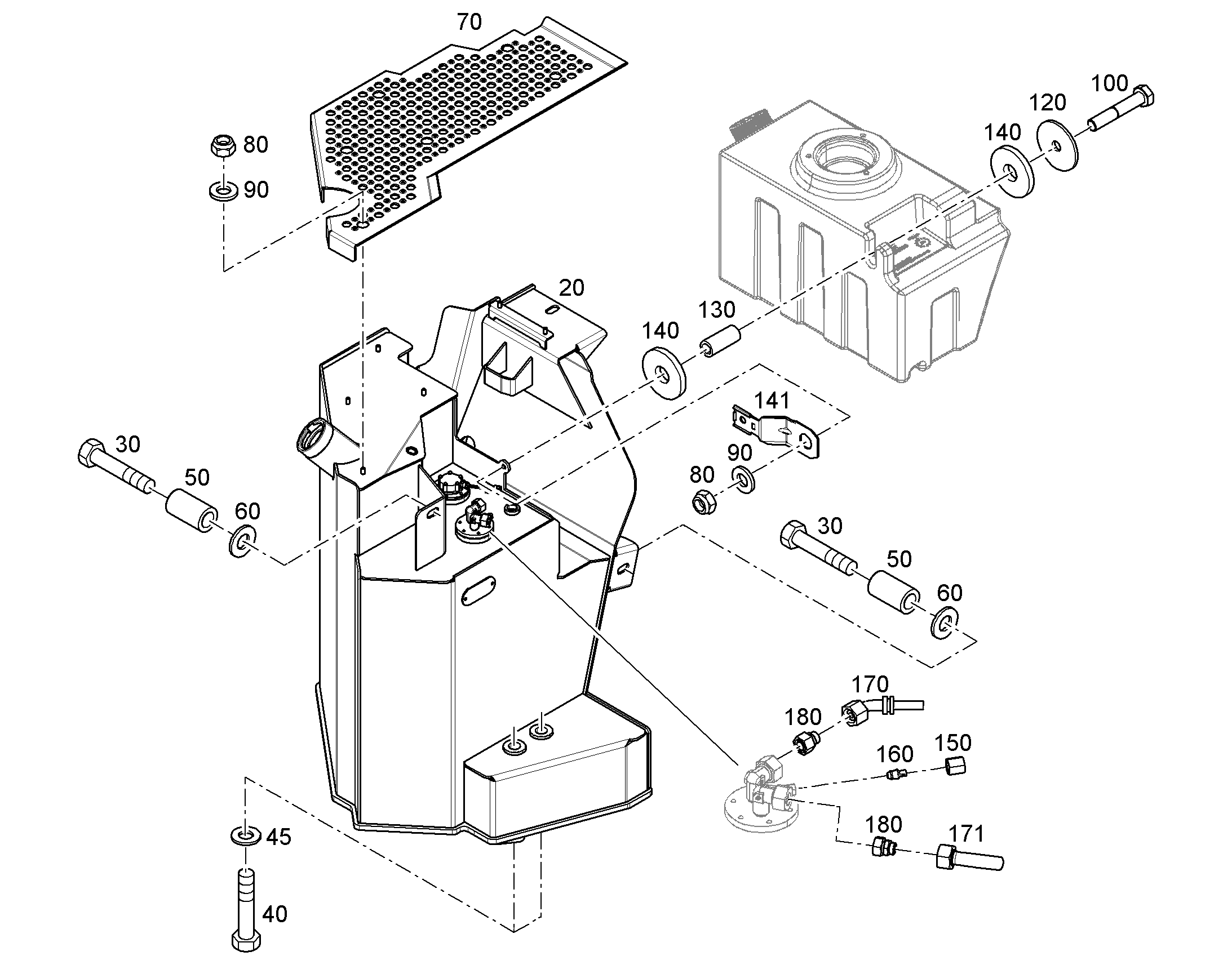БАК ТОПЛИВНЫЙ 13424480 LIEBHERR