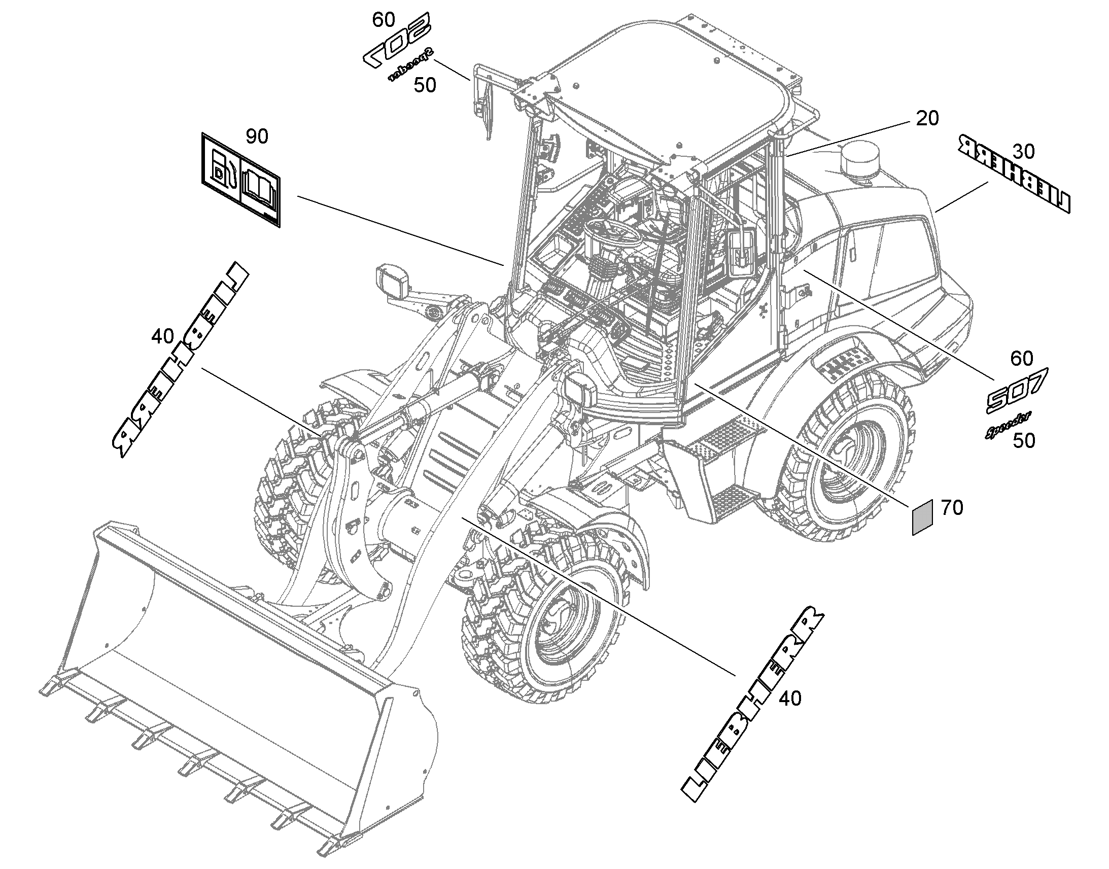 ТАБЛИЧКА SPEEDER 12558984 LIEBHERR