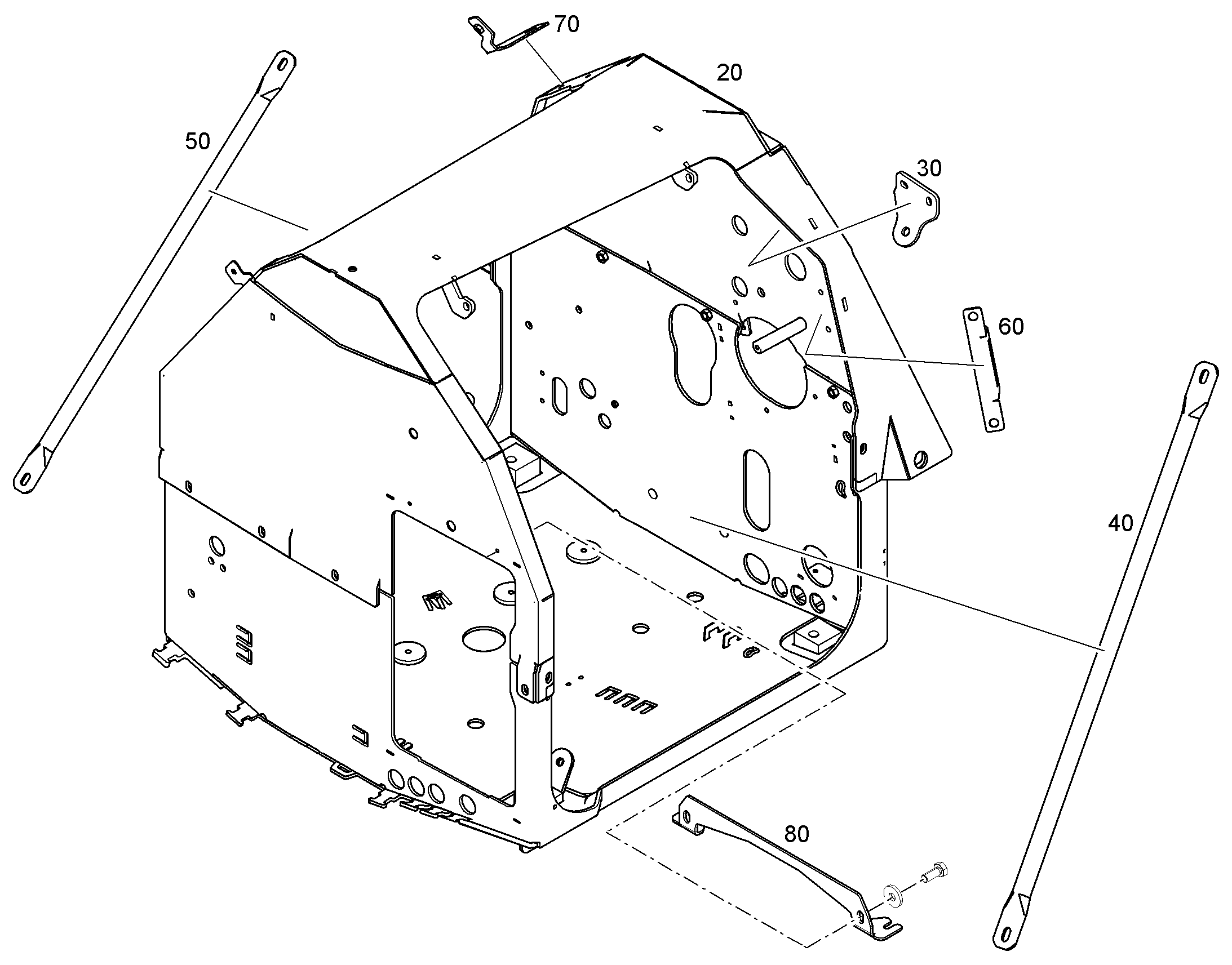 УГОЛОК ИЗ ЛИСТОВОГО МЕТАЛЛА 4X50X57 12863446 LIEBHERR