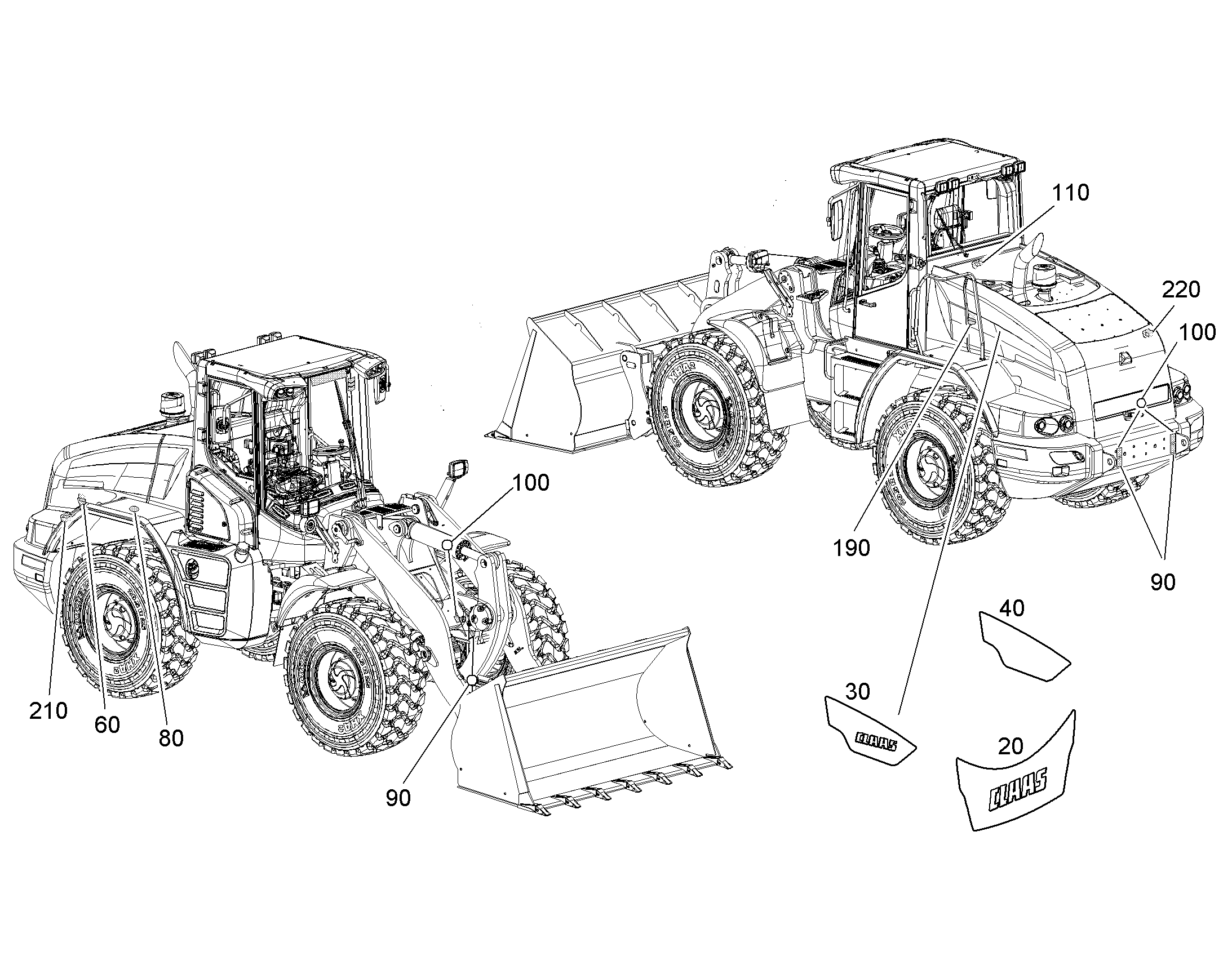 ТАБЛИЧКА CLAAS 1000mmX263mm 13498058 LIEBHERR