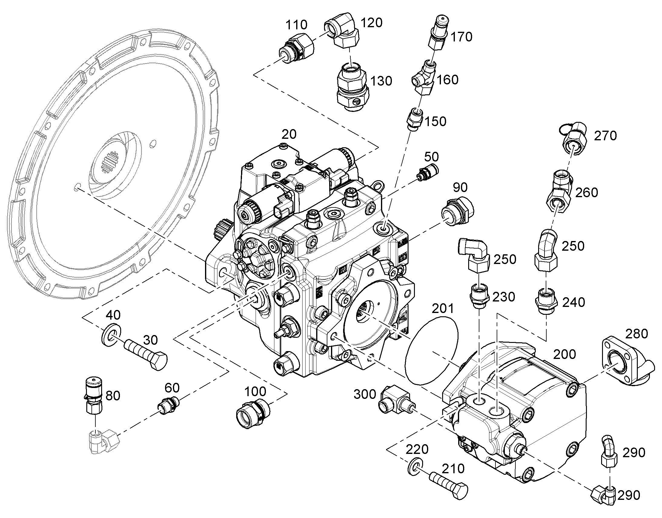 НАСОС АКСИАЛЬНОПОРШНЕВОЙ РЕГ. H1P 45cm³/U 12244536 LIEBHERR