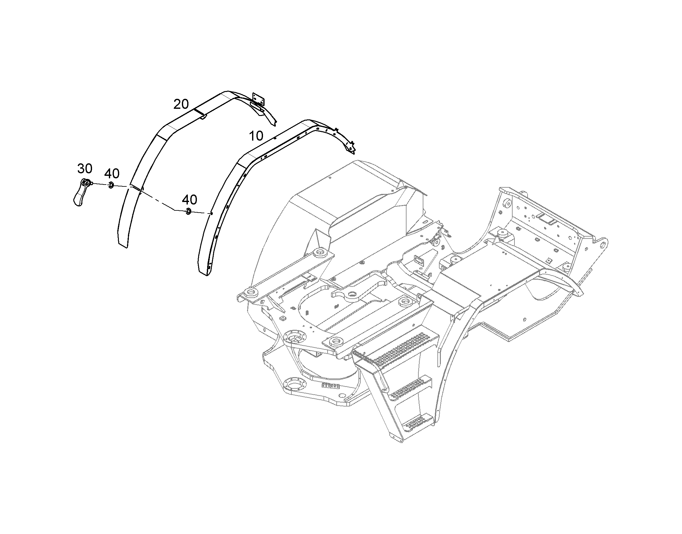 РАСШИРИТЕЛЬ ДЛЯ КОЛЕСНОЙ НИШИ 12900149 LIEBHERR