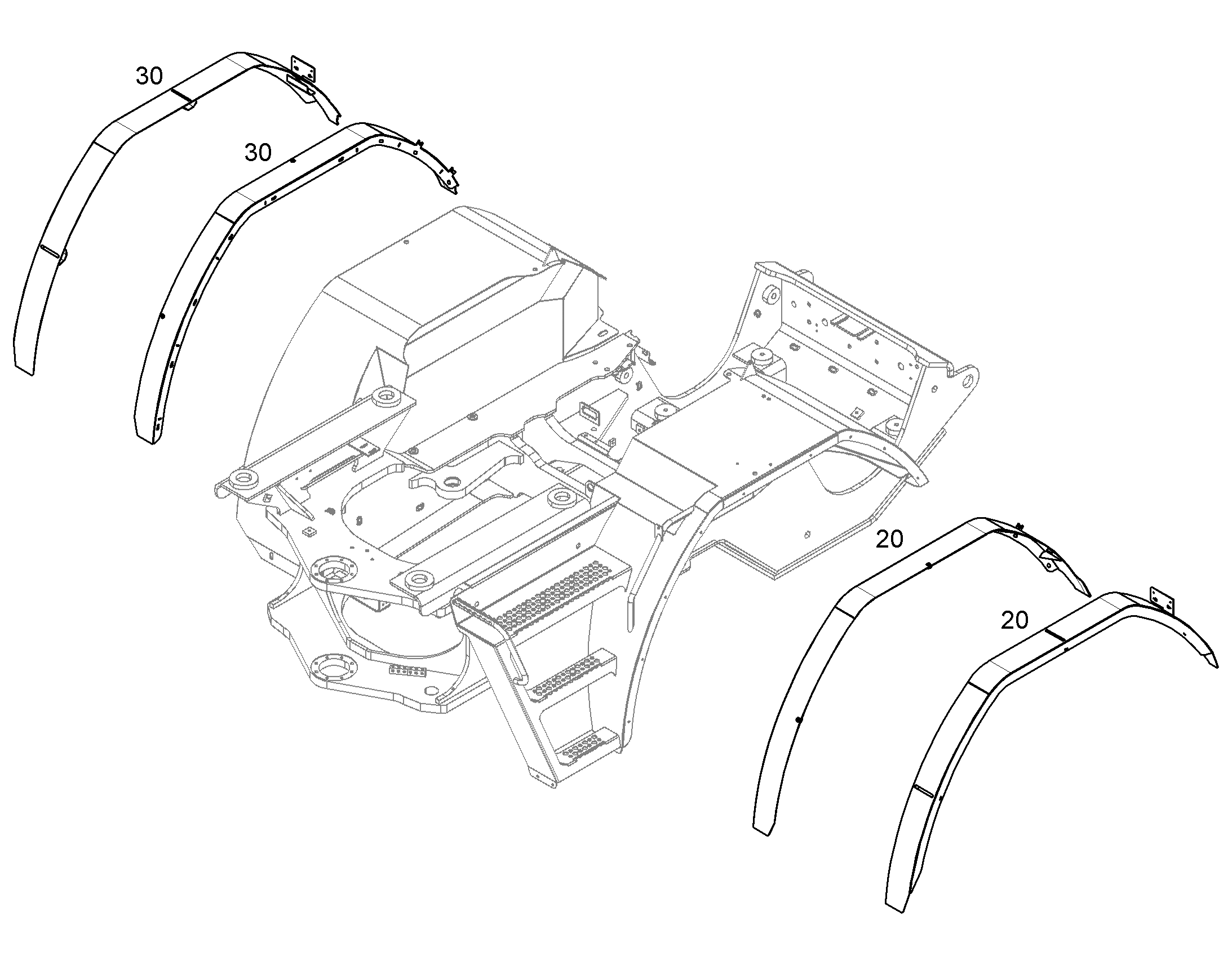 РАСШИРИТЕЛЬ ДЛЯ КОЛЕСНОЙ НИШИ 13537380 LIEBHERR