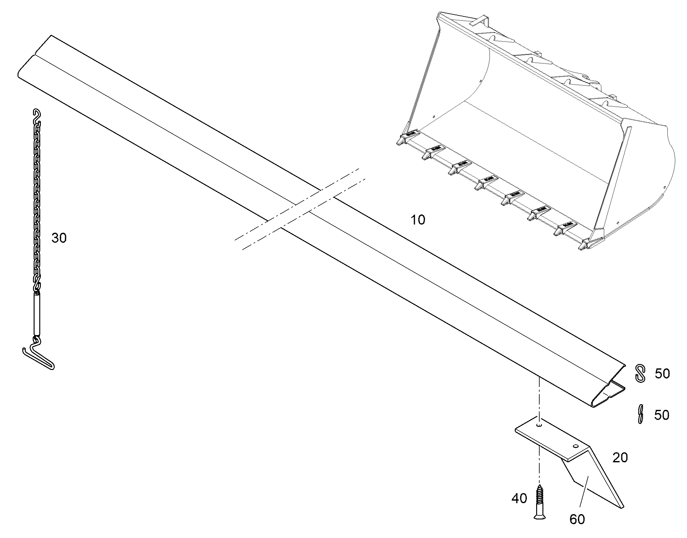 ЗУБЕЦ + ЗАЩИТА РЕЗЦА 2900MM 13431278 LIEBHERR