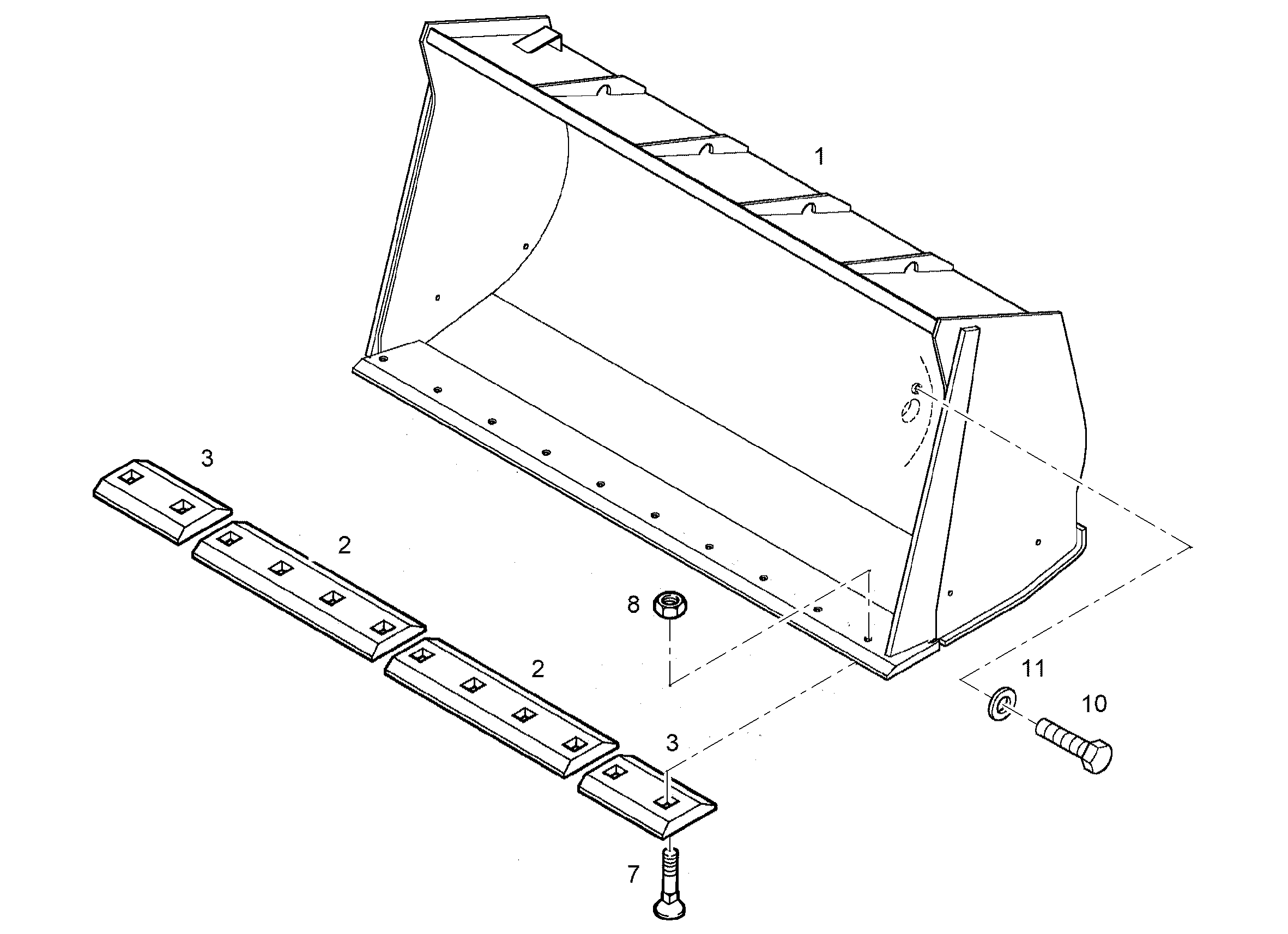 КОВШ ДЛЯ ЛEГКИХ ГРУЗОВ 3500mm 8,5m³ 11442508 LIEBHERR