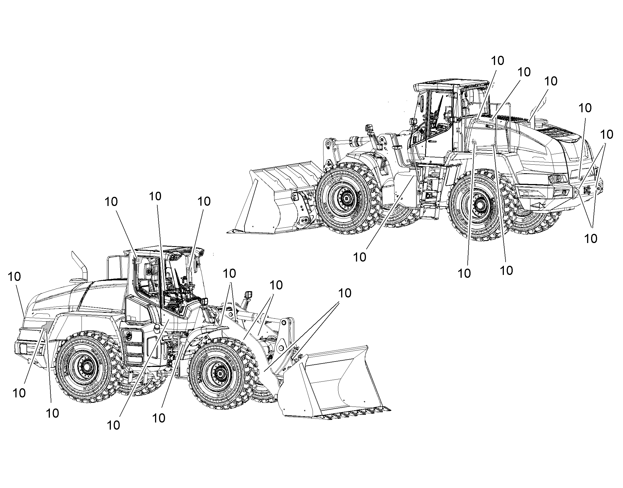 РАСПОЛОЖЕНИЕ ТАБЛИЧЕК 13539246 LIEBHERR