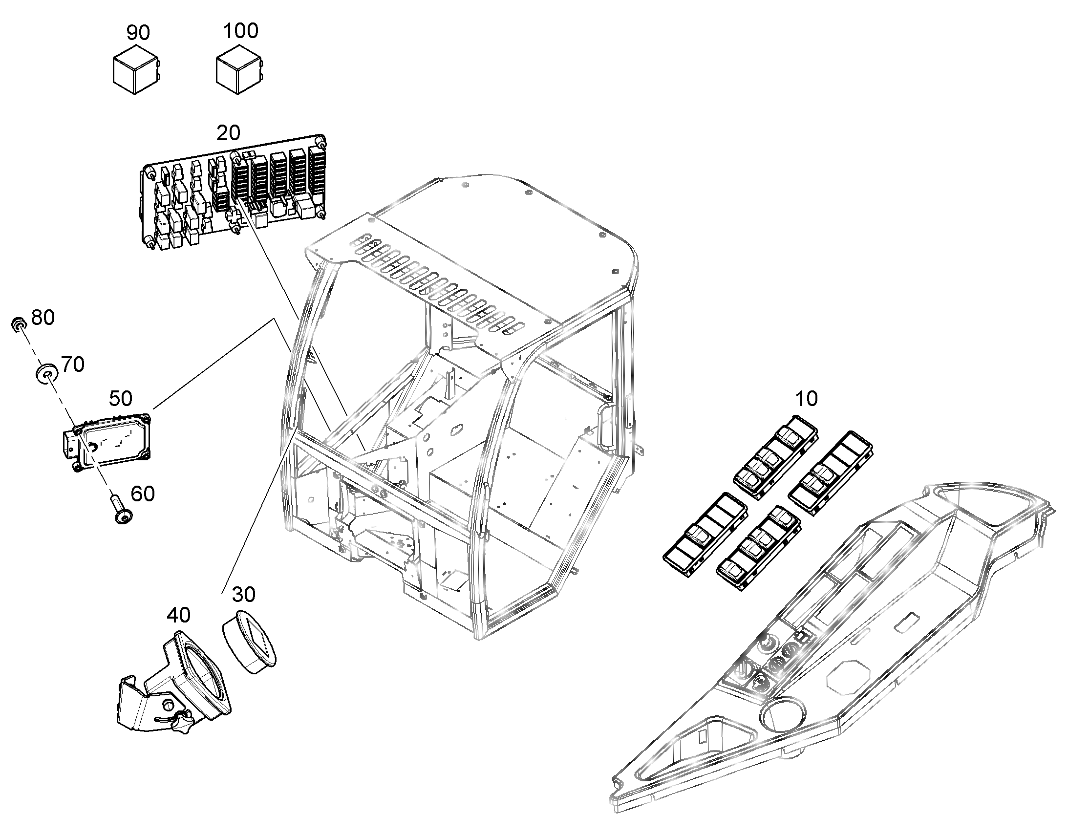 ПЕРЕКЛЮЧАТЕЛЬ В СБОРЕ 12923867 LIEBHERR