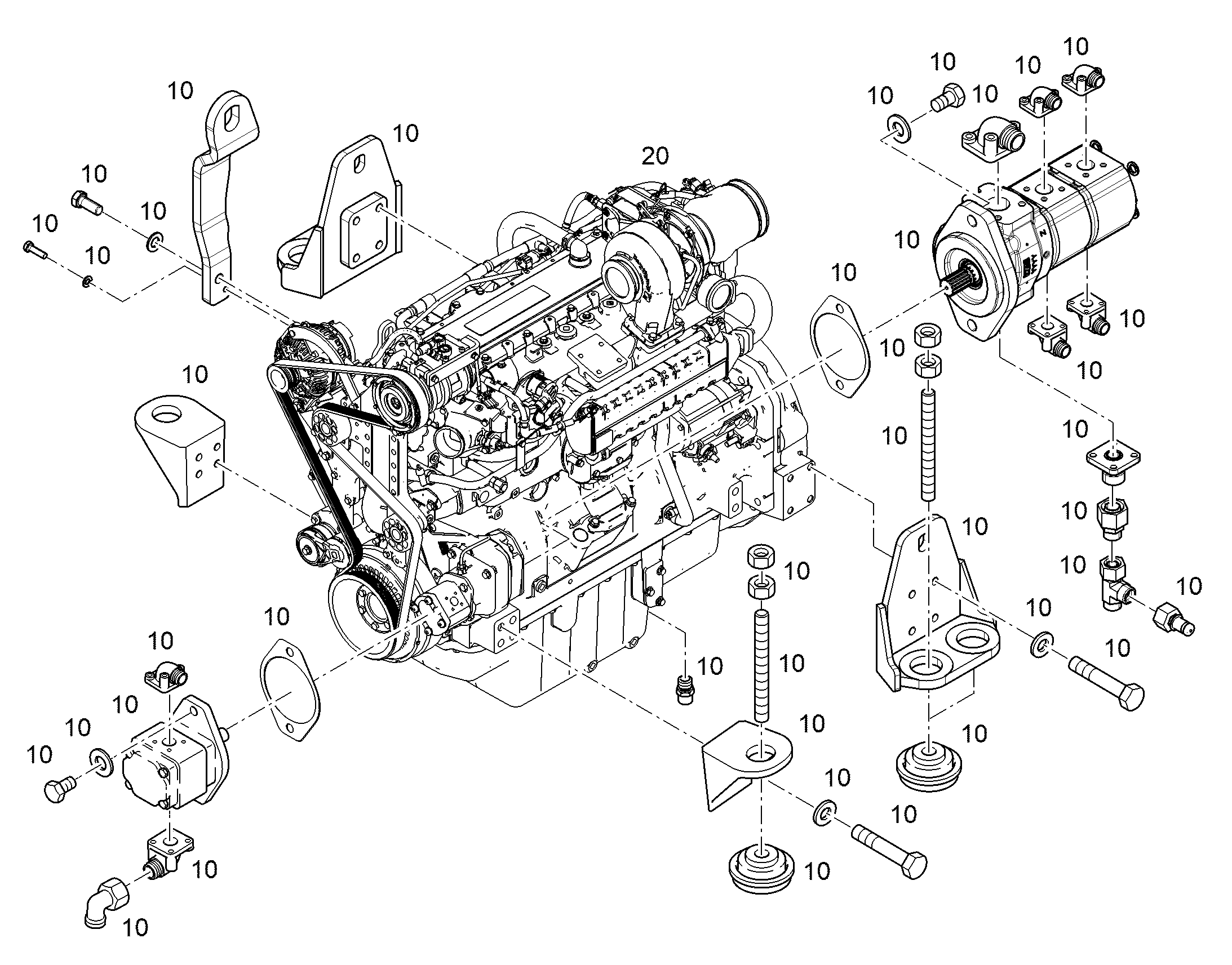 ЧАСТИ ДВИГАТЕЛЬ 12916770 LIEBHERR