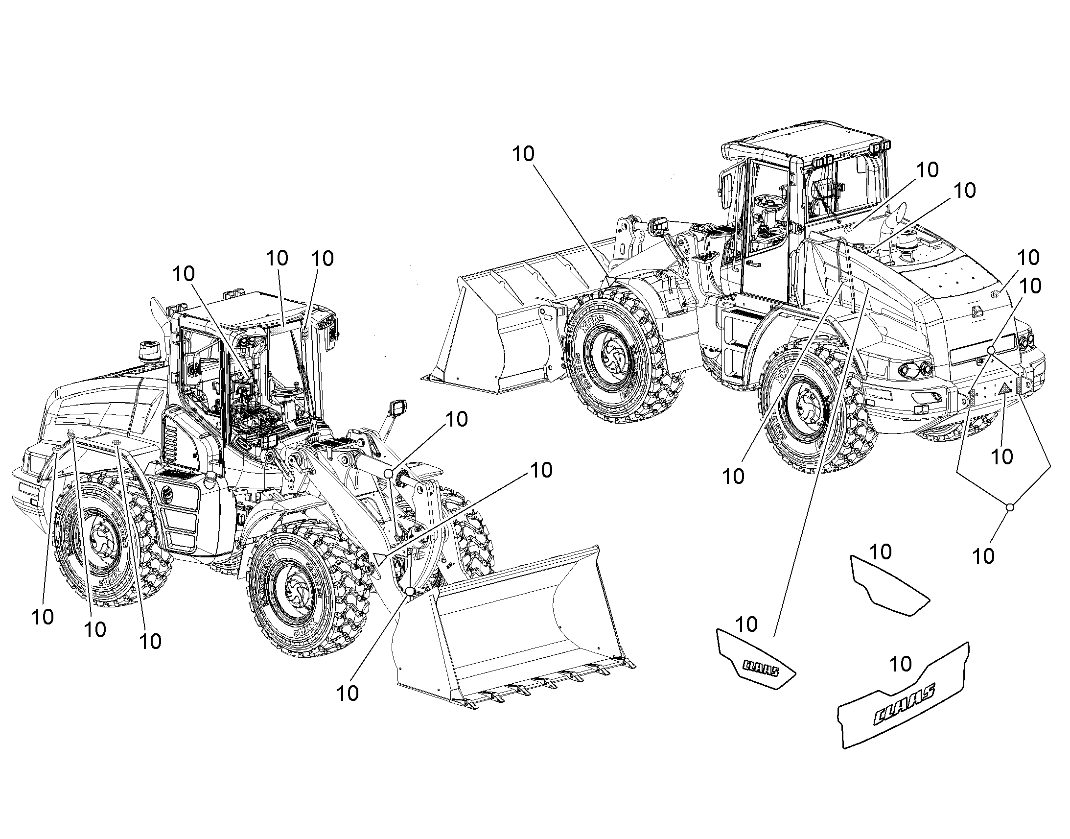 РАСПОЛОЖЕНИЕ ТАБЛИЧЕК 12420586 LIEBHERR