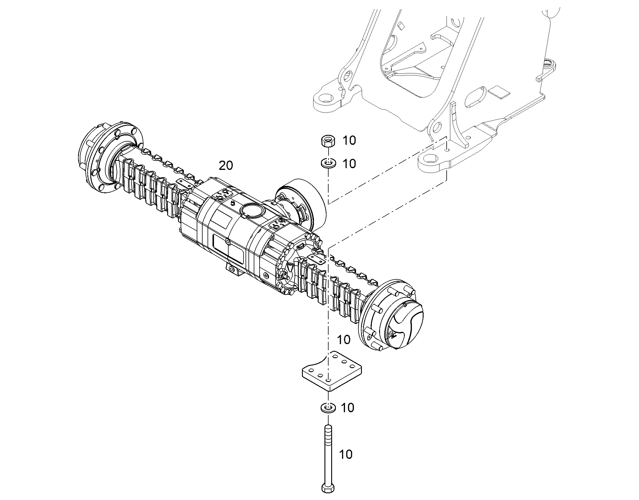 ВЕДУЩАЯ ОСЬ ПЛАНЕТАР.МЕХАНИЗМА 114/10177072 13476044 LIEBHERR
