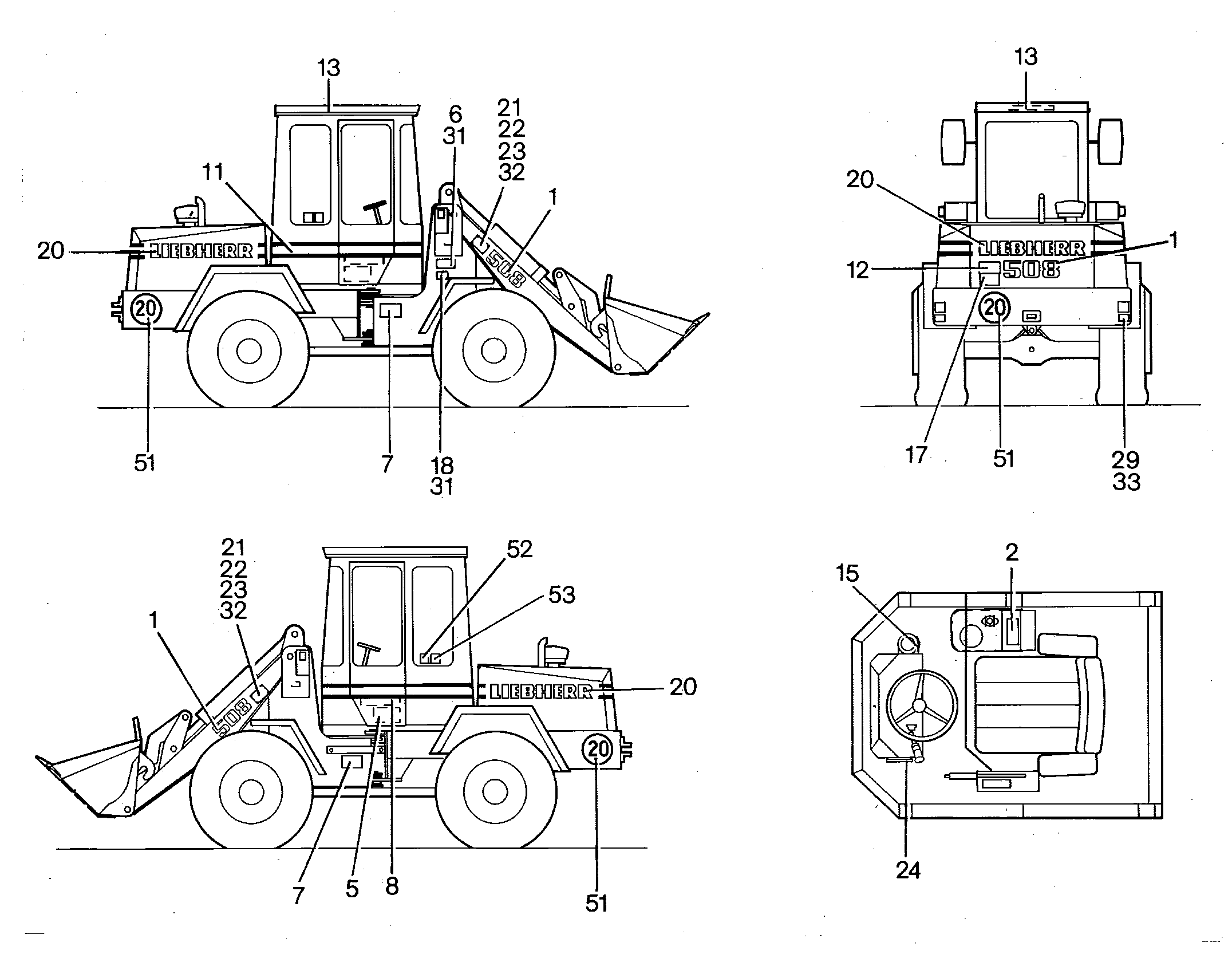 ТАБЛИЧКА BREMSE 60mmX15mm 9514230 LIEBHERR
