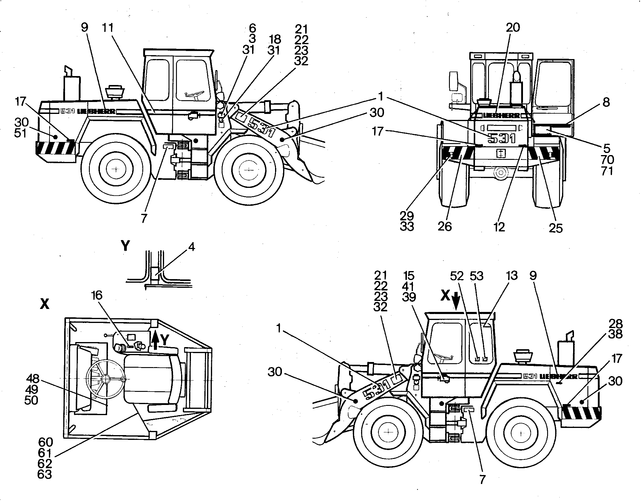 ТАБЛИЧКА OELWECHSEL 100mmX100mm 9516270 LIEBHERR