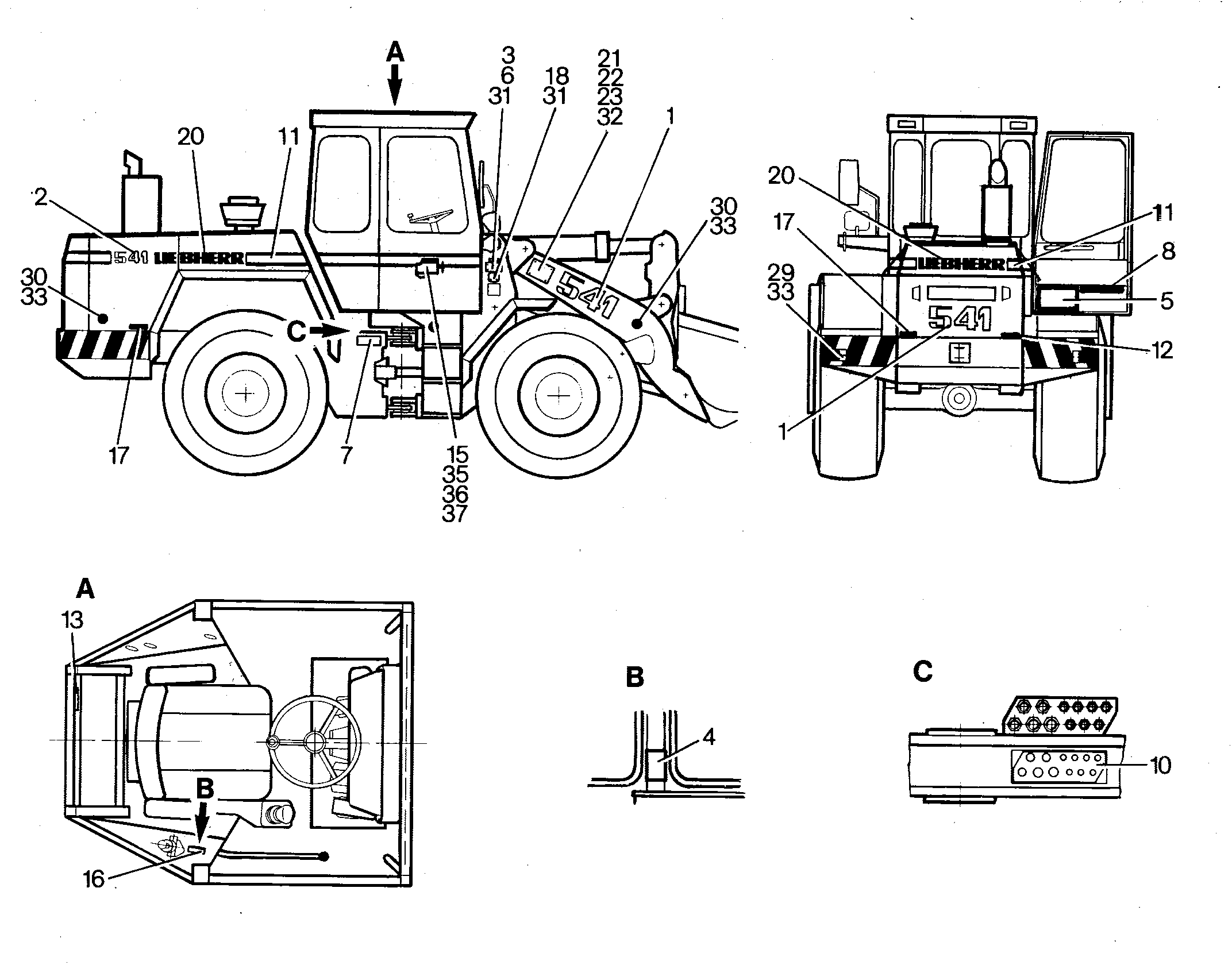 ТАБЛИЧКА 370mmX100mm 9143167 LIEBHERR