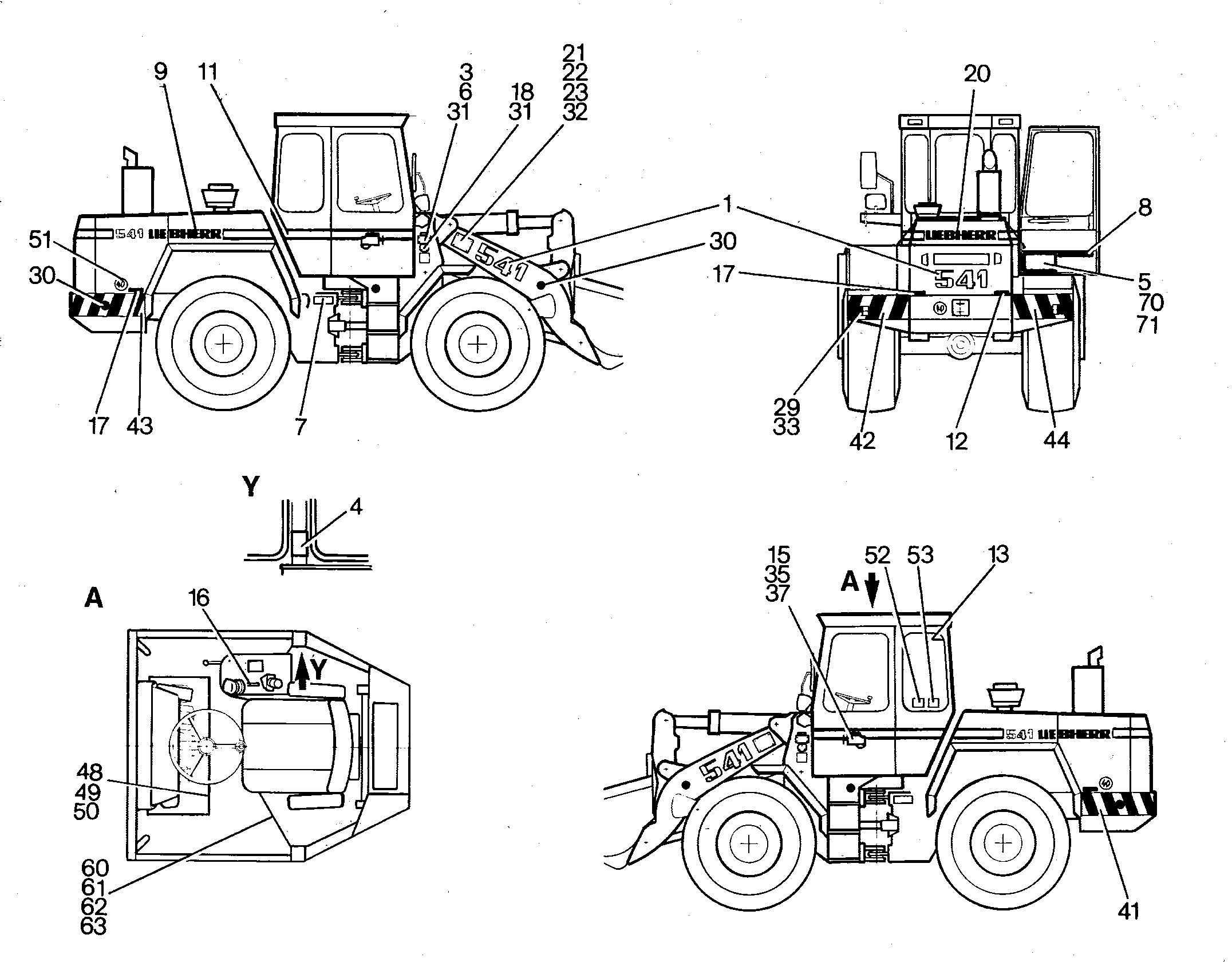 ТАБЛИЧКА ROPS ROPS 9541439 LIEBHERR