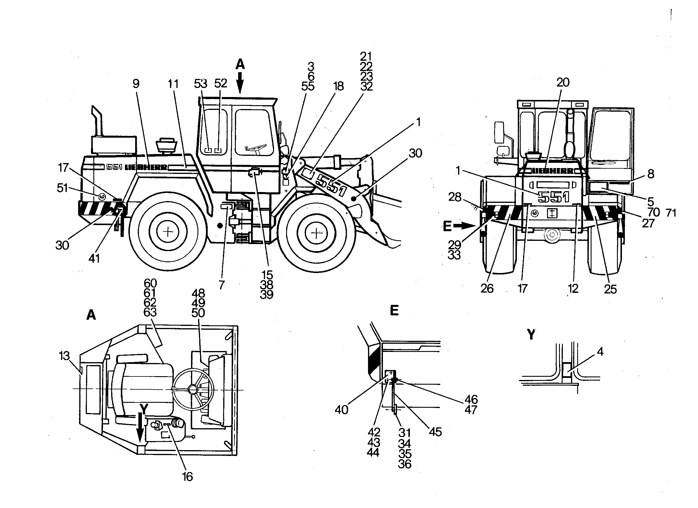ТАБЛИЧКА 551 9505568 LIEBHERR