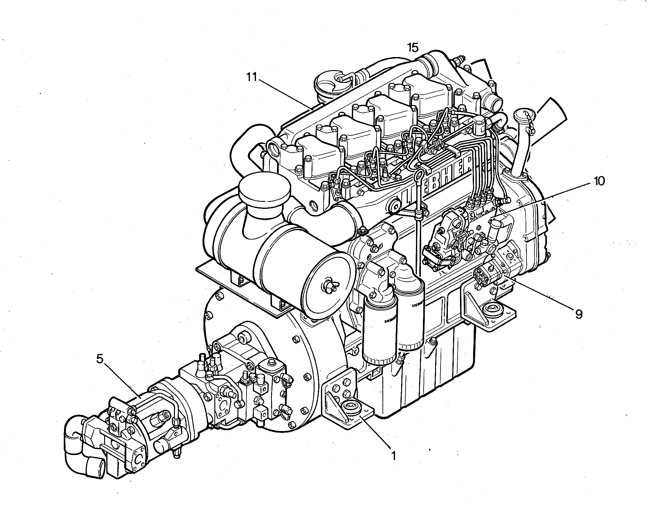 ОПОРЫ ДВИГАТЕЛЯ 9653162 LIEBHERR