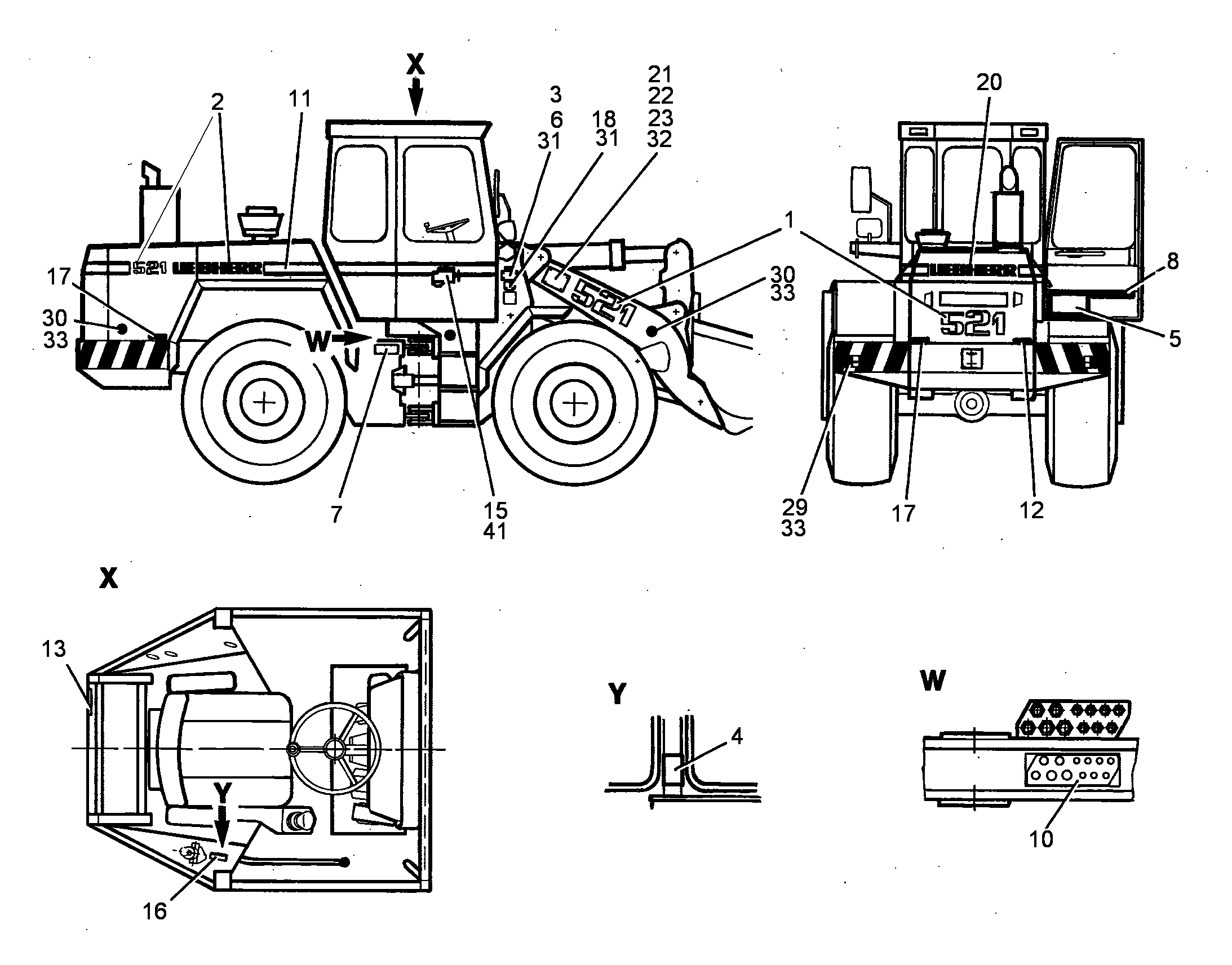 ТАБЛИЧКА 521 Ø100mm 9505560 LIEBHERR