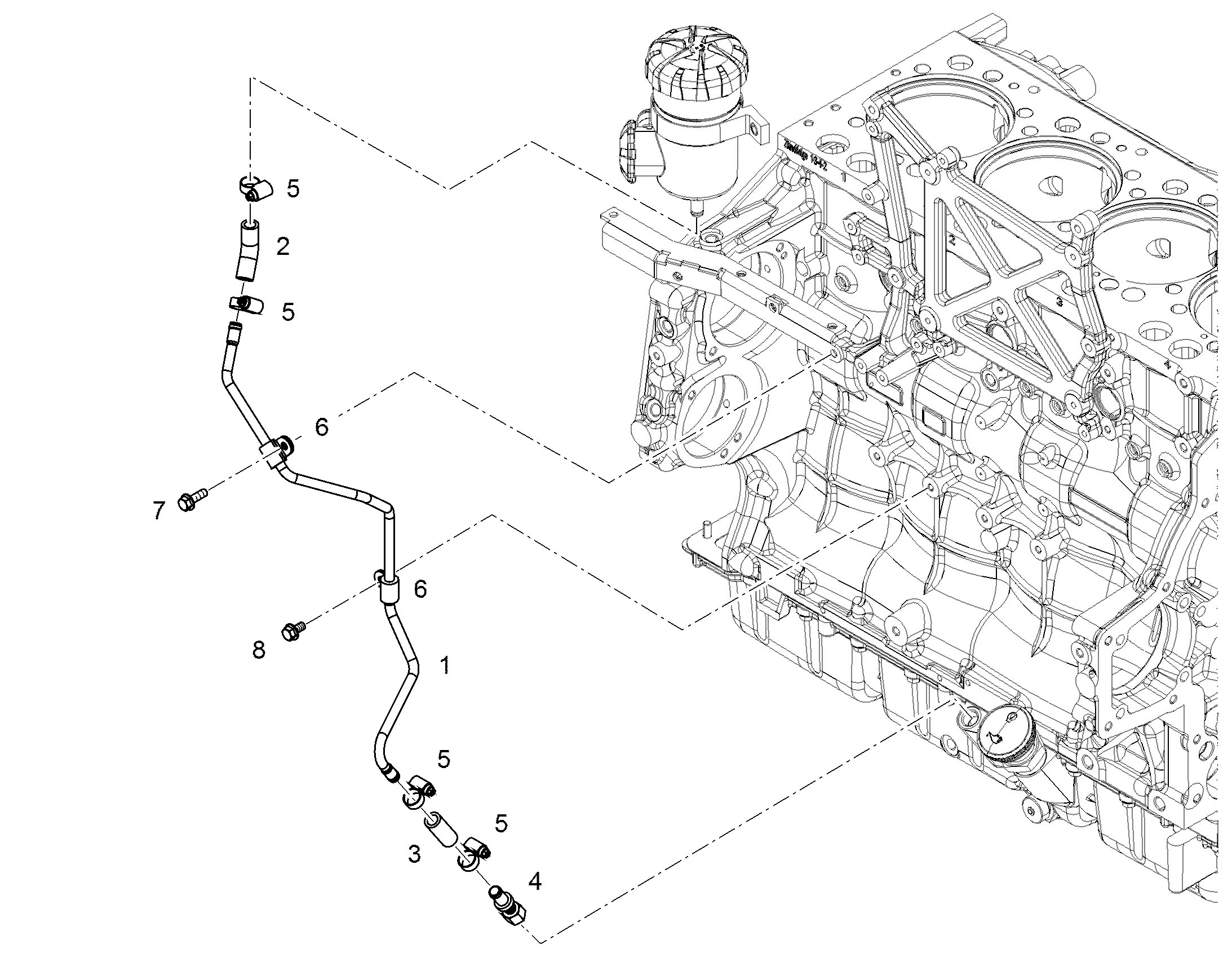 ТРУБОПРОВОД СЛИВНОЙ 10X1 12420331 LIEBHERR