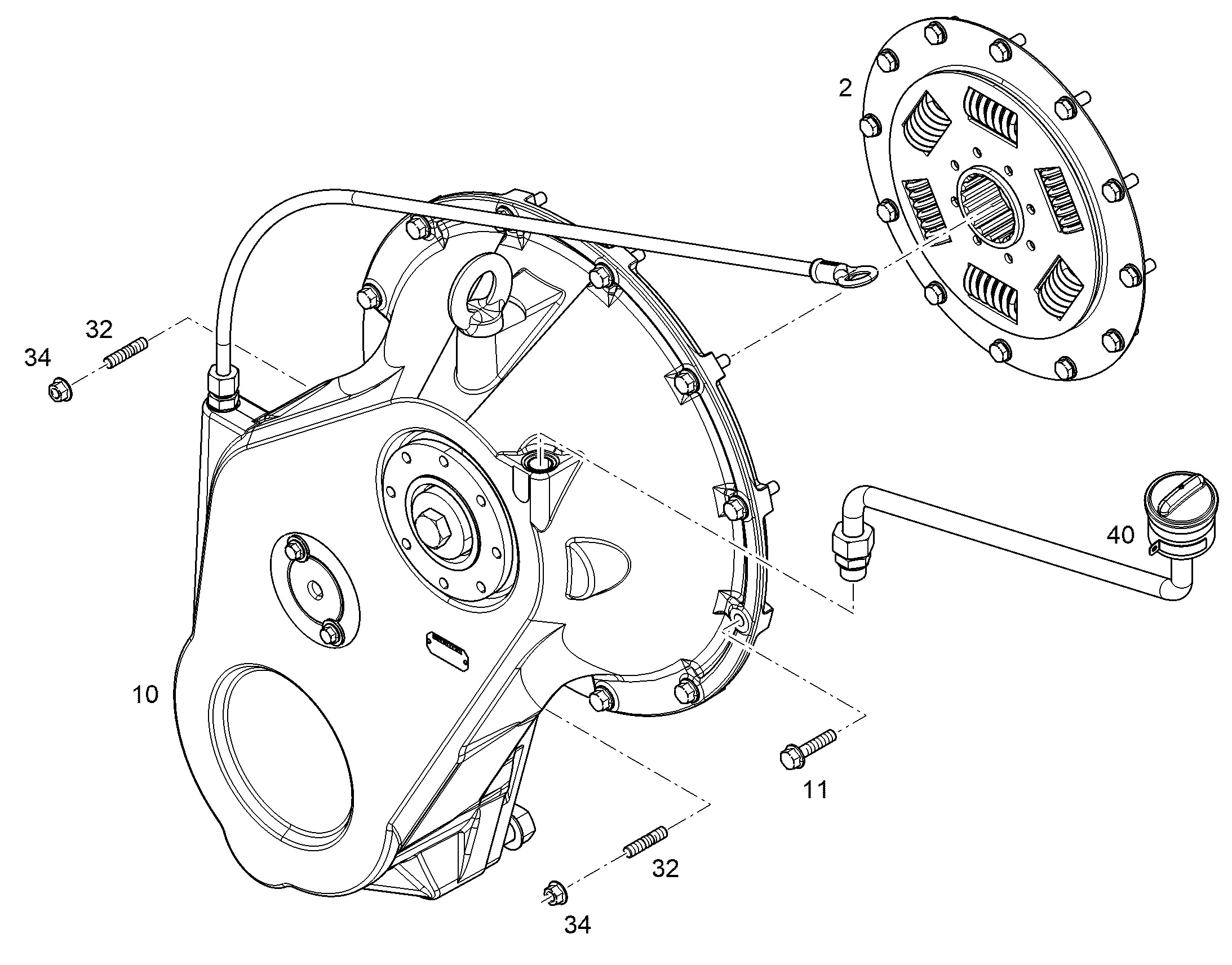 КОРОБКА НАСОСА РАЗДАТОЧНАЯ 12464486 LIEBHERR