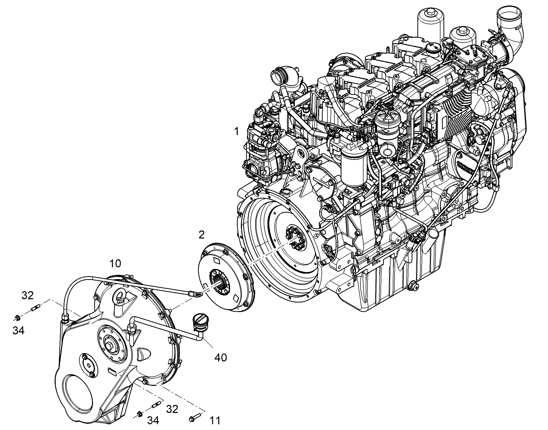 ДВИГАТЕЛЬ ДИЗЕЛЬНЫЙ D944 A7-25 200 kW 12422829 LIEBHERR