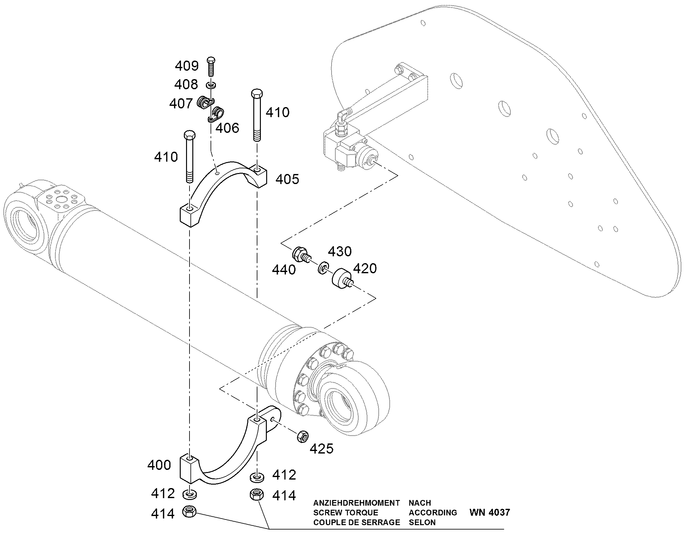 КРЕПЕЖНАЯ СКОБА d=172 94051295 LIEBHERR