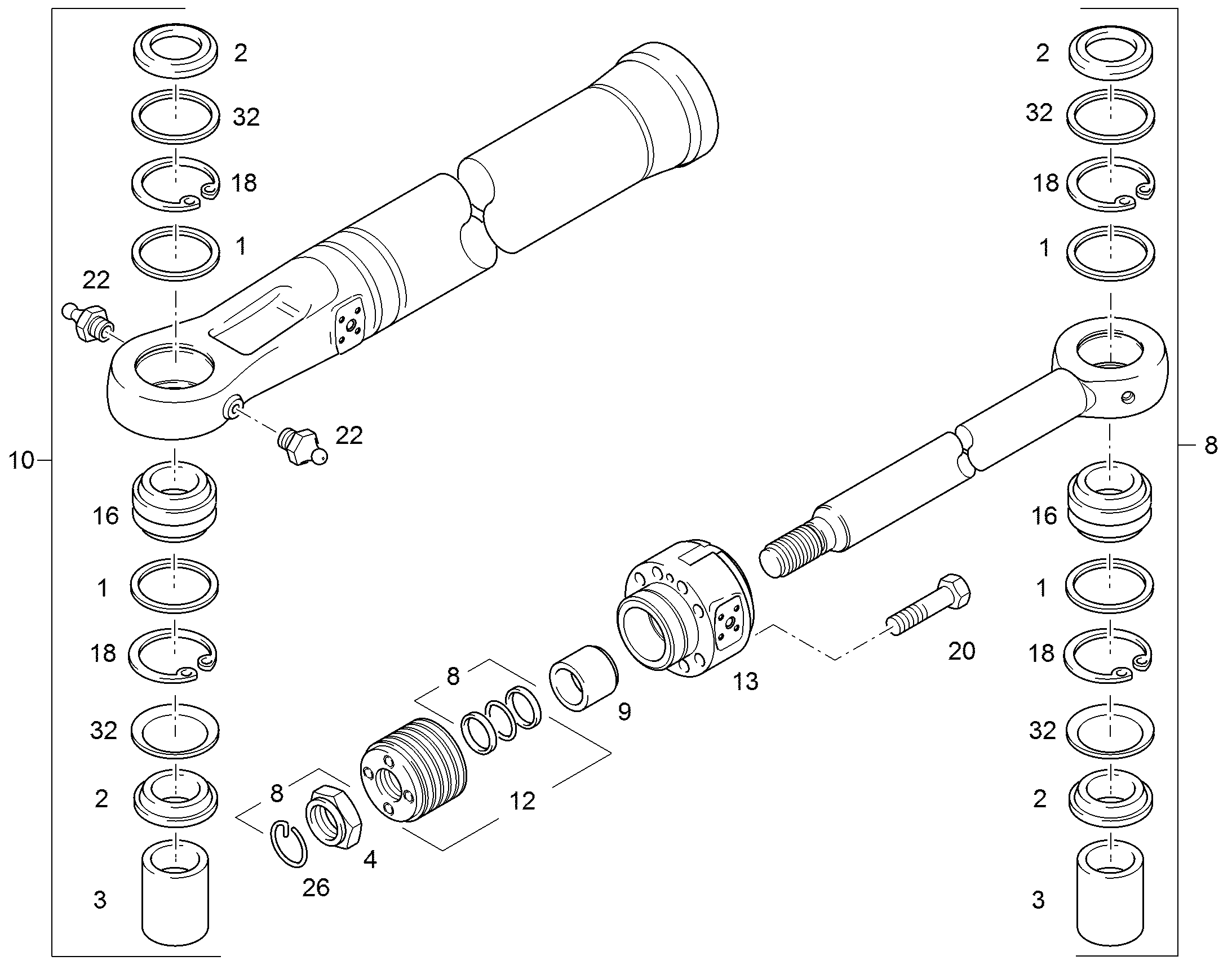 БОЛТ С ШЕСТИГРАННОЙ ГОЛОВКОЙ ISO 4014 M30X200 10.9 VERGUETU 11820971 LIEBHERR