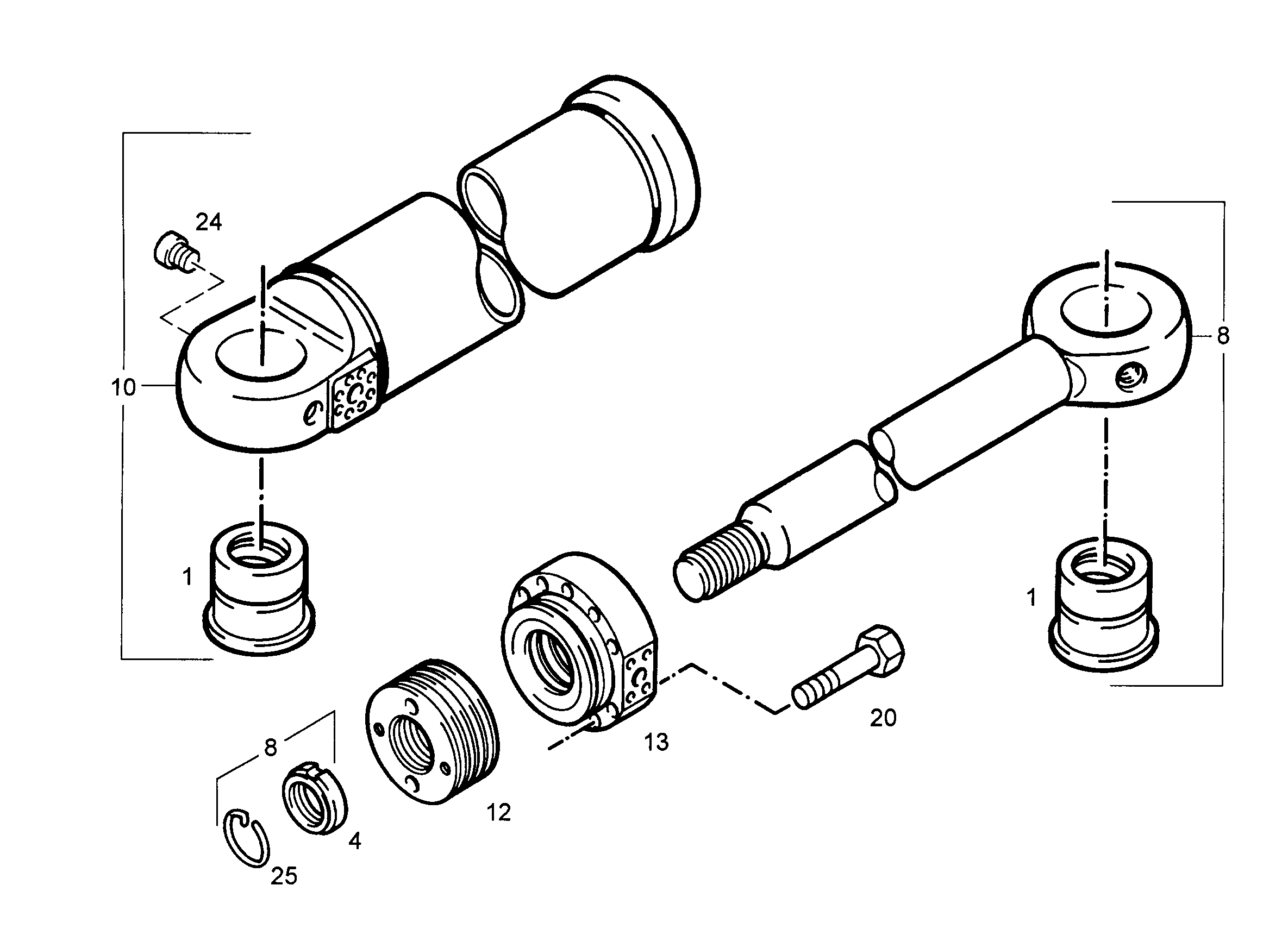 БОЛТ С ШЕСТИГРАННОЙ ГОЛОВКОЙ ISO 4014 M24X110 10.9 VERGUETU 11820902 LIEBHERR