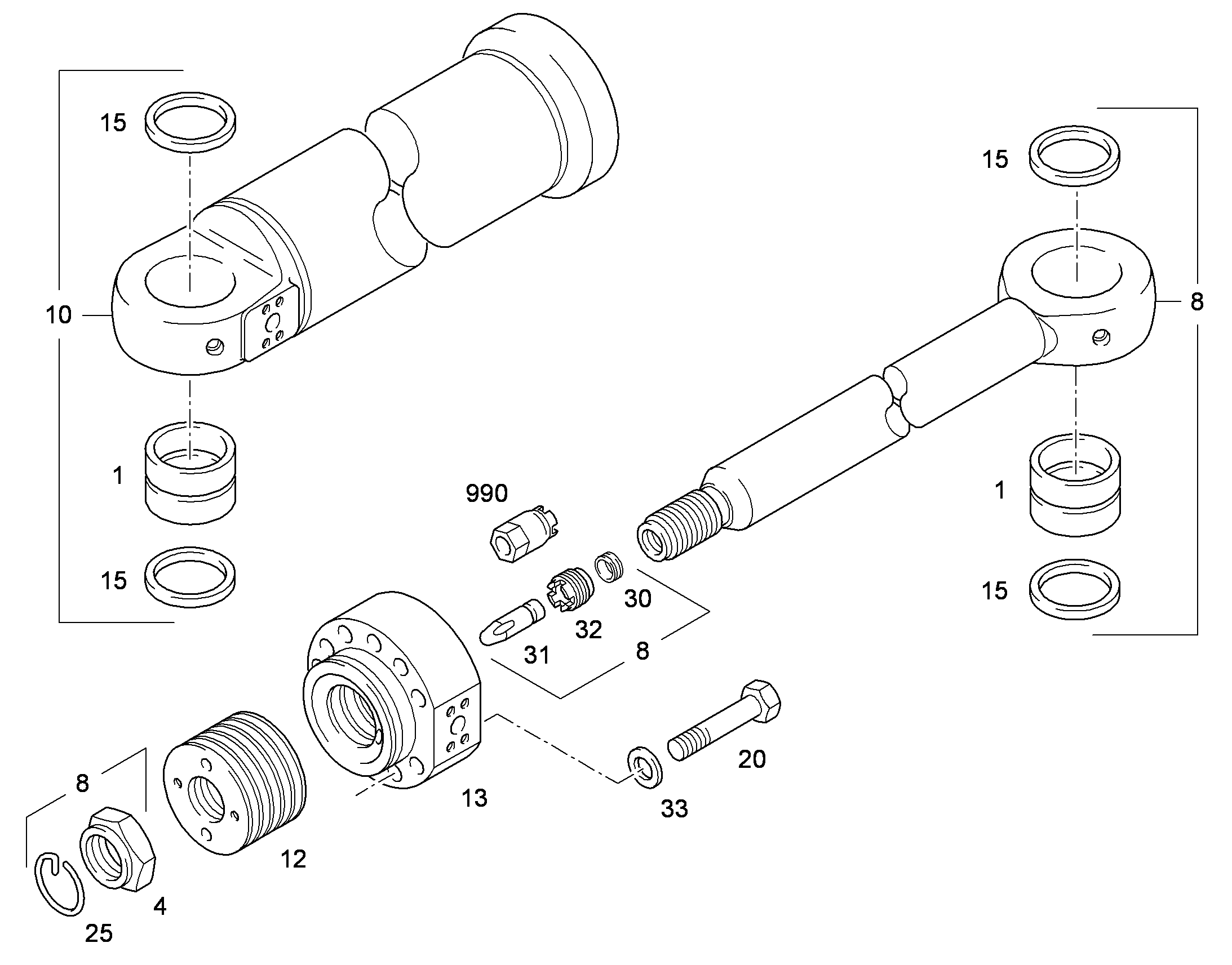 БОЛТ С ШЕСТИГРАННОЙ ГОЛОВКОЙ ISO 4014 M20X90 10.9 VERGUETUN 11820822 LIEBHERR
