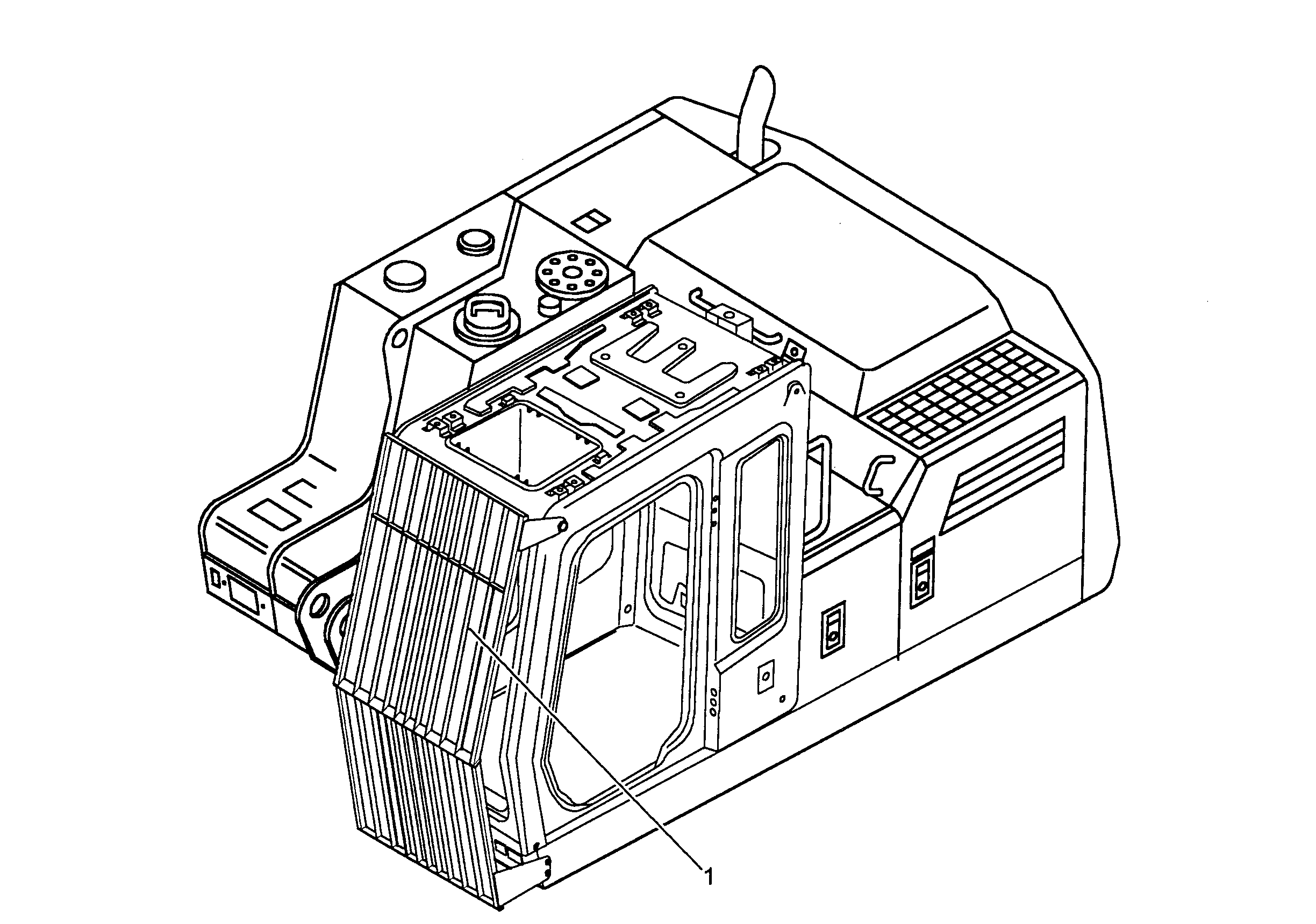 РЕШЕТКА ЗАЩИТНАЯ СПЕРЕДИ 7022484 LIEBHERR